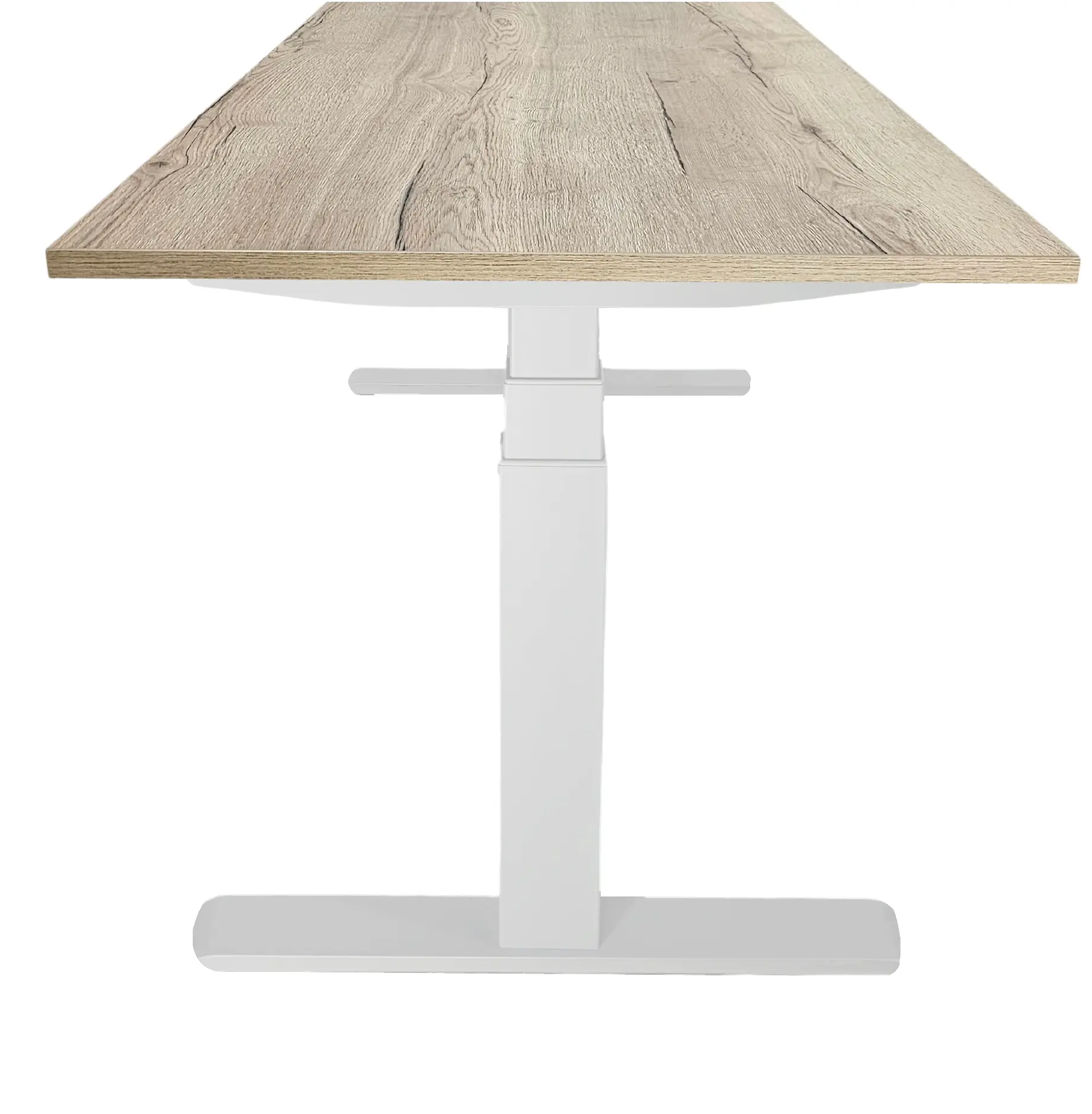 Zit-Sta Bureau Elektrisch 'Deluxe' NPR-1813 200x80cm Wit - Natuur eiken