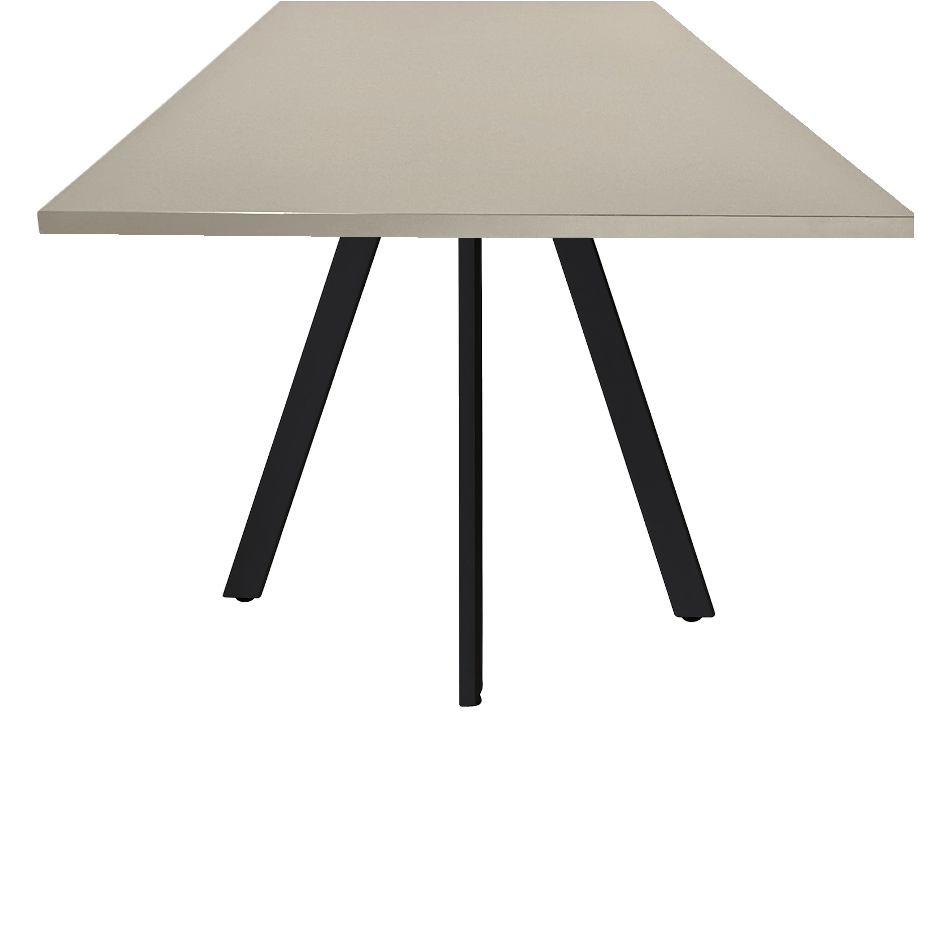 Spinpoot Vergadertafel recht 200x100cm Zwart Cuando