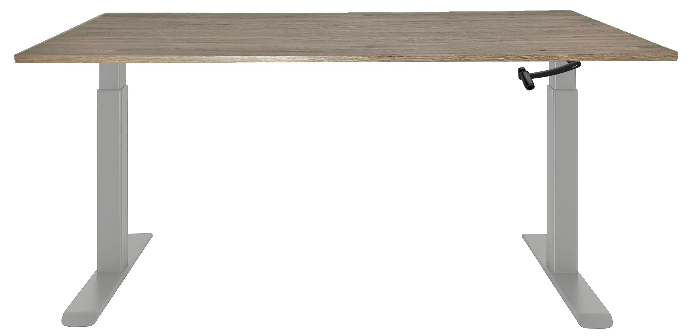 Zit-Sta Bureau Slinger Verstelbaar 200x80cm Aluminium - Hickory Noten