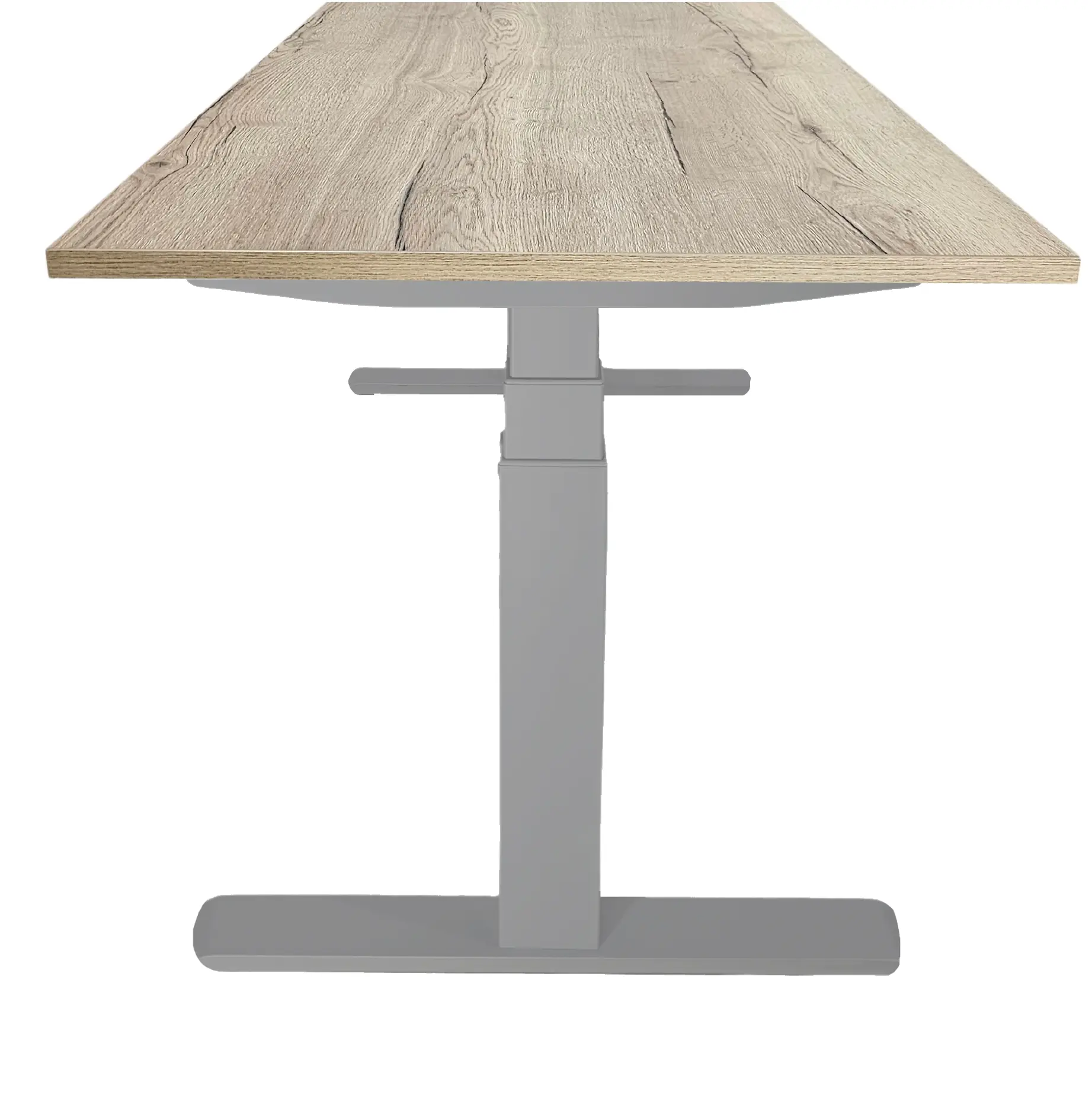 Zit-Sta Bureau Elektrisch 'Deluxe' NPR-1813 200x80cm Aluminium - Natuur eiken