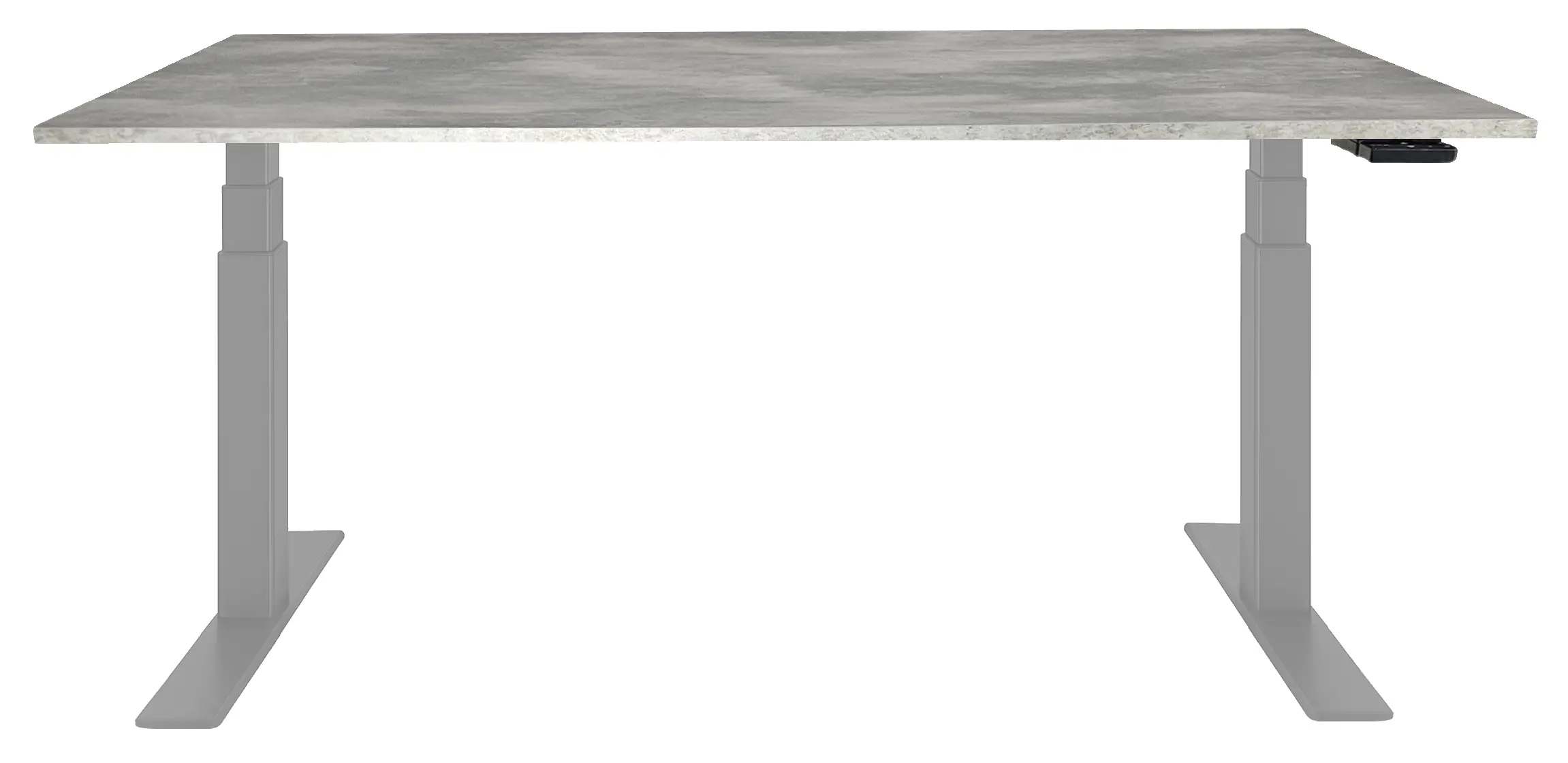 Zit-Sta Bureau Elektrisch 'Deluxe' NPR-1813 160x80cm Aluminium - Oxyd