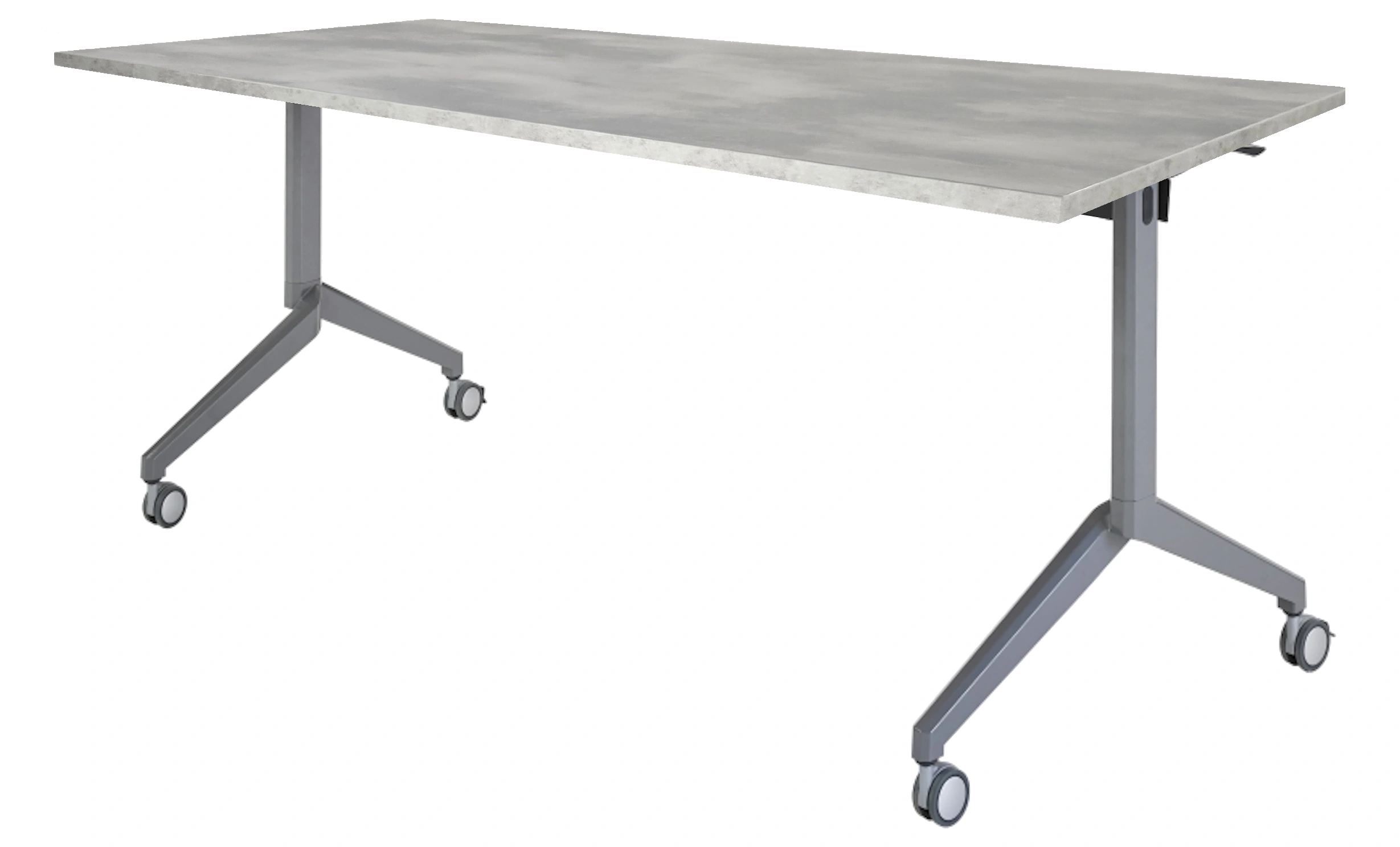 Inklapbare en verrijdbare Kantinetafel recht 120x80cm Aluminium Oxyd