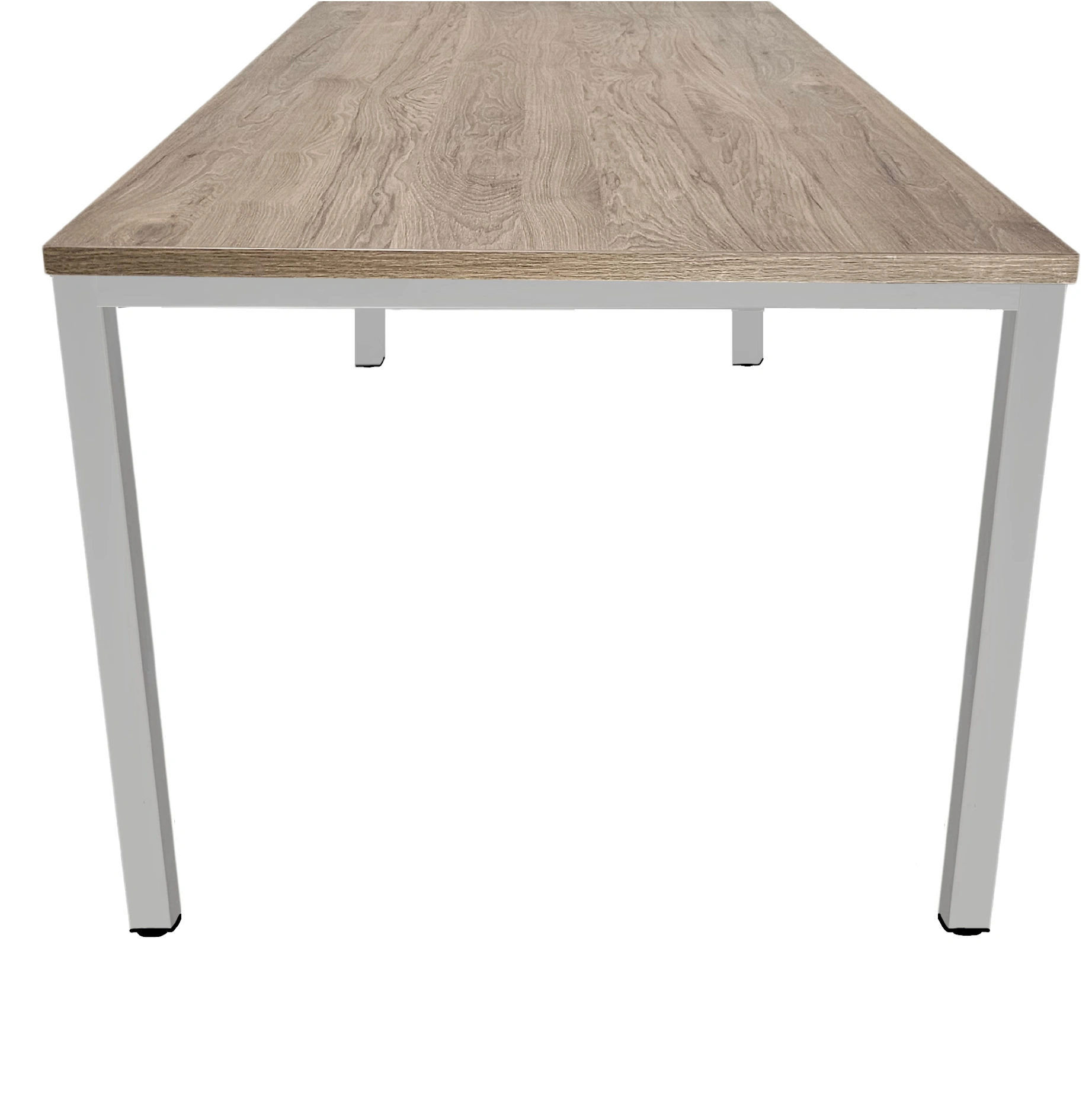 Budget 4-poots Kantinetafel recht 180x80cm Aluminium Hickory Noten