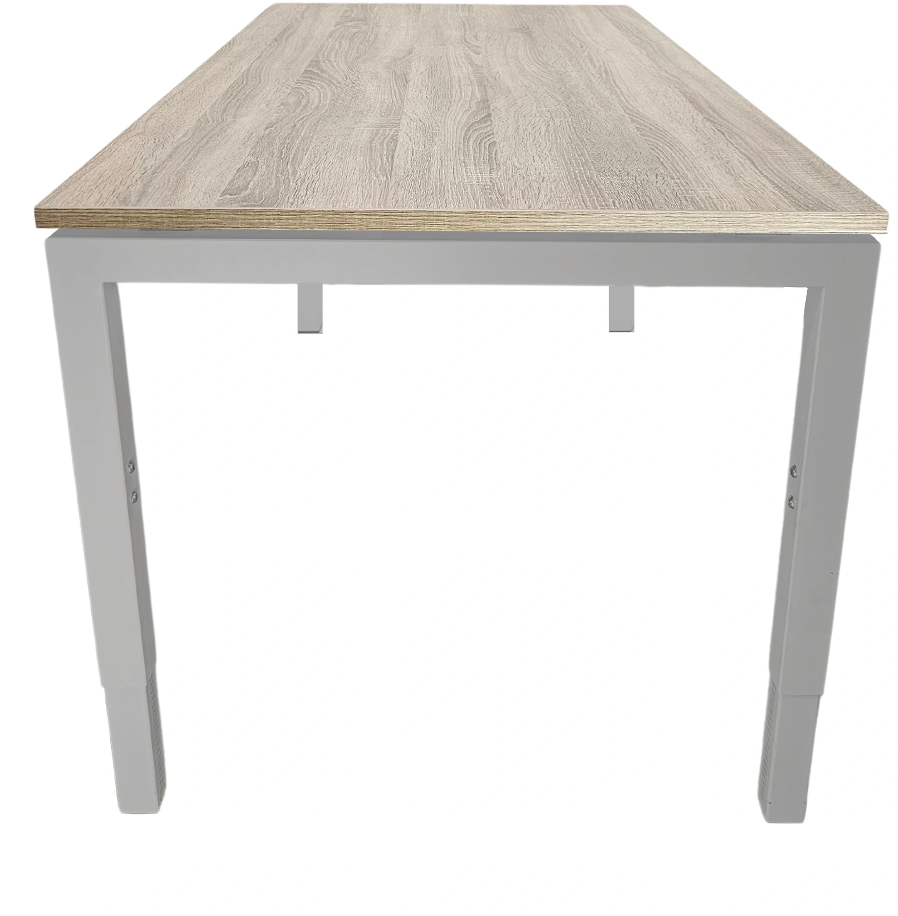 Verstelbaar Bureau Vida 4-poots 120x80cm Aluminium Midden eiken