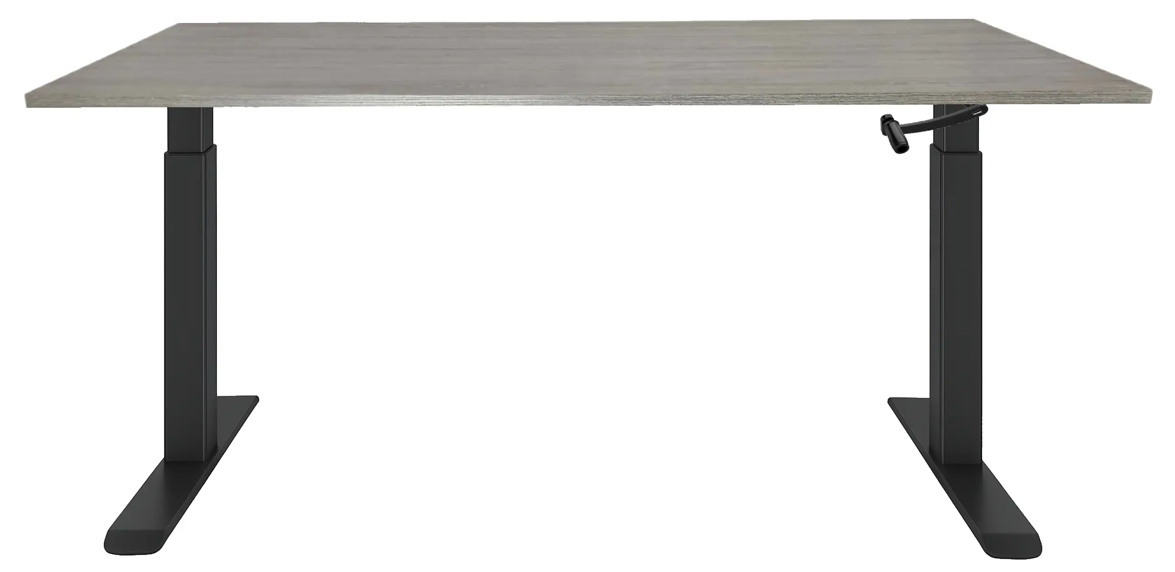 Zit-Sta Bureau Slinger Verstelbaar 140x80cm Zwart - Bruin eiken