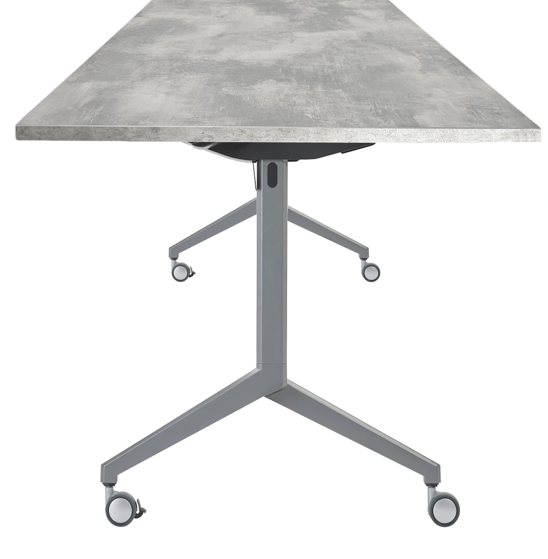 Inklapbare en verrijdbare Kantinetafel recht 120x80cm Aluminium Oxyd