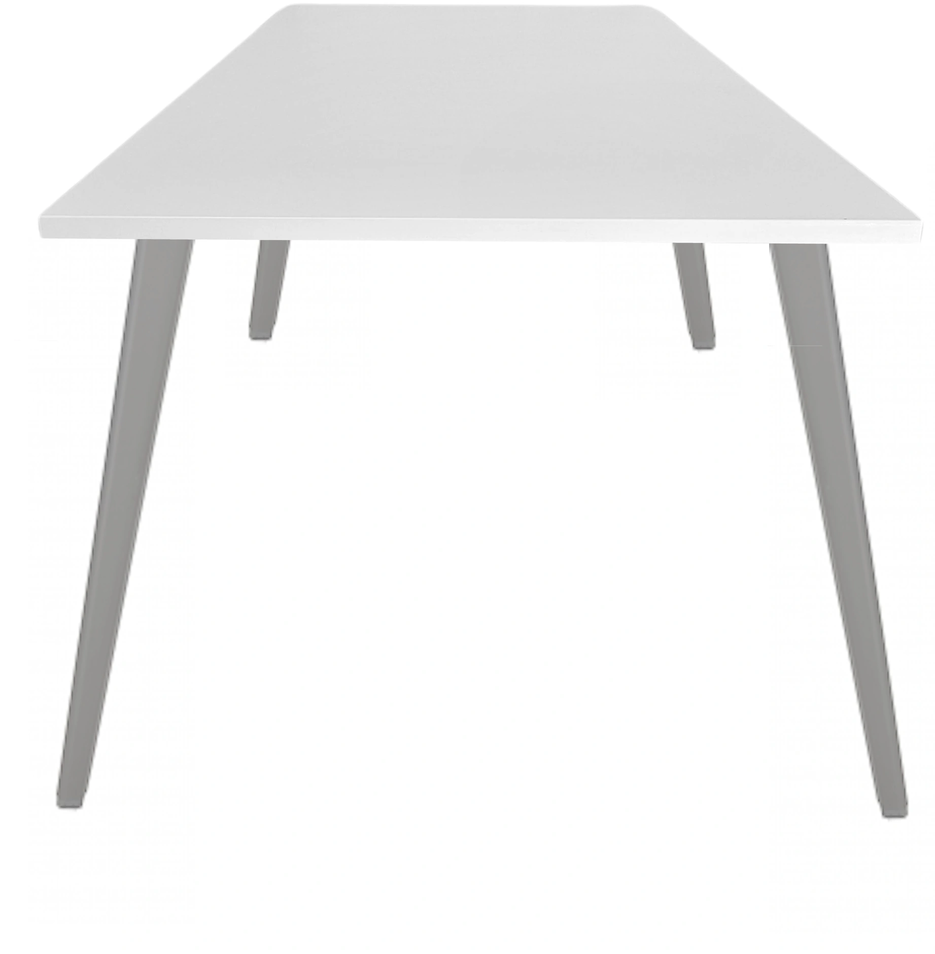 Real-poot Kantinetafel recht 120x80cm Aluminium Wit