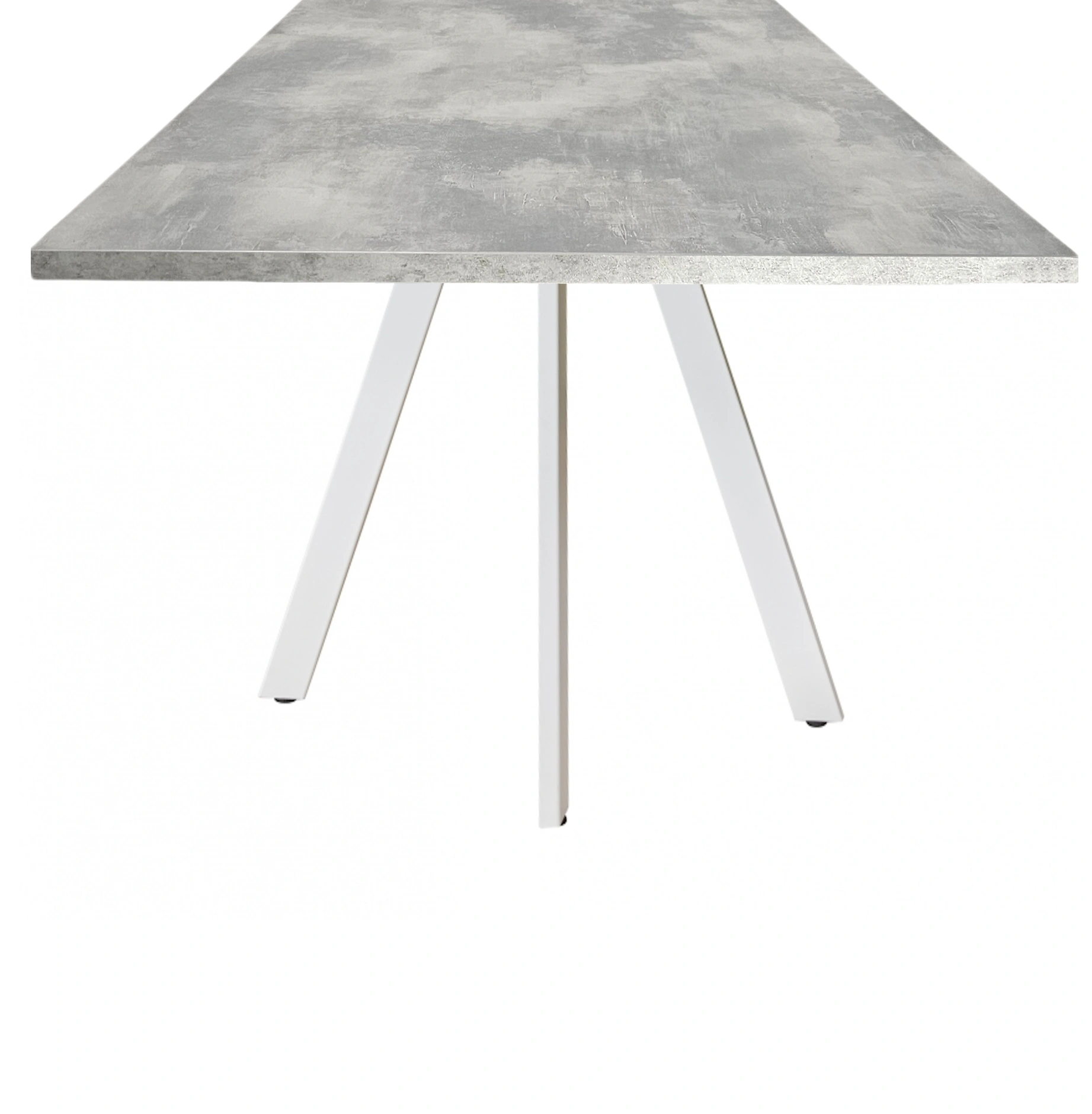 Spinpoot Vergadertafel recht 180x80cm Wit Oxyd