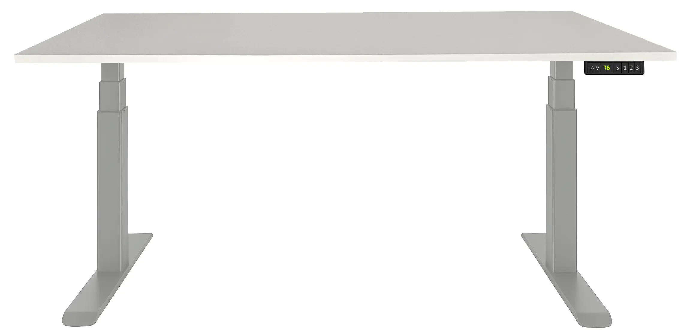 Zit-Sta Bureau Elektrisch 'Professional' EN-527 120x80cm Aluminium - Wit