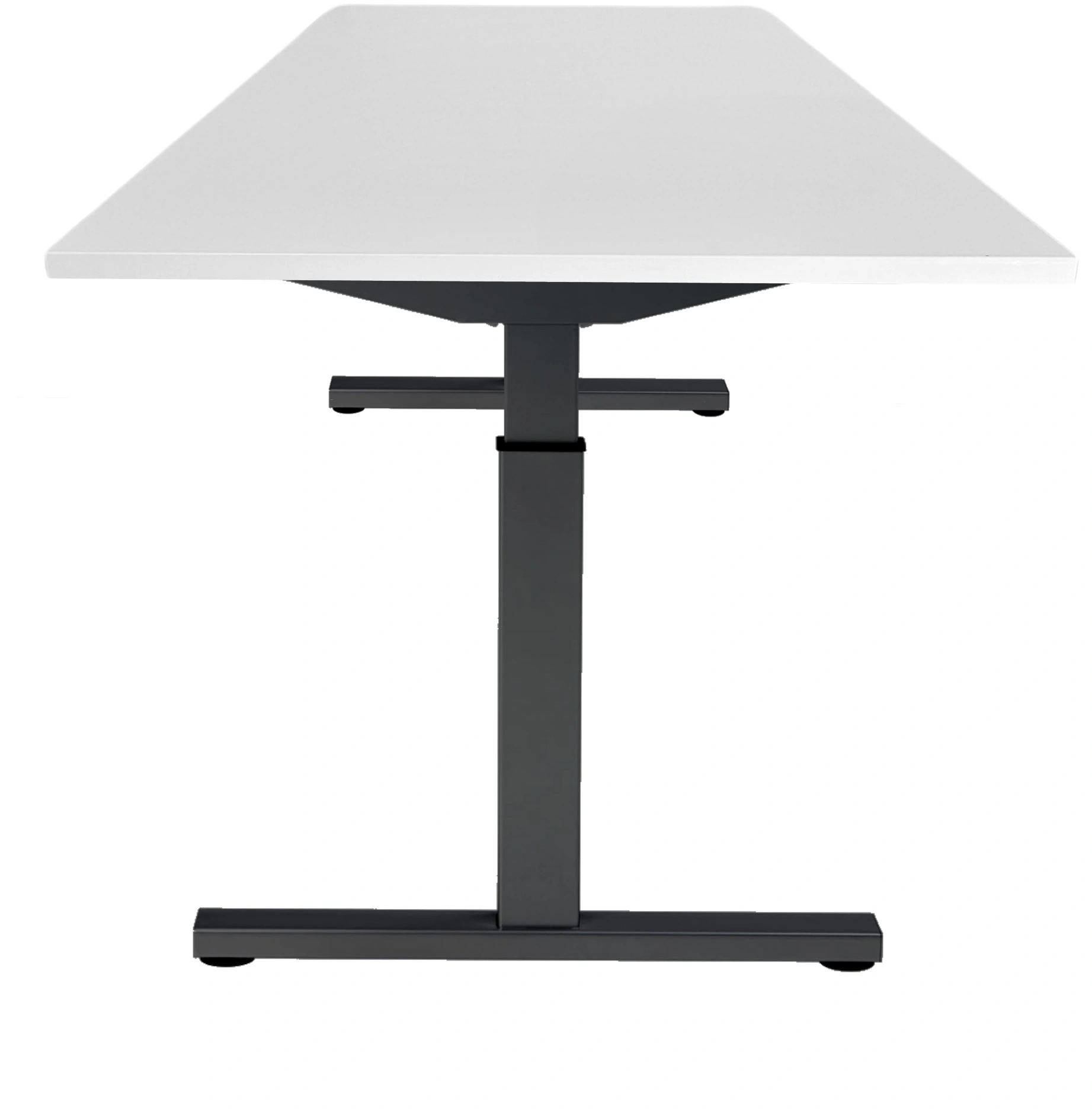 Vamo T-poot Vergadertafel recht 140x80cm Zwart Wit