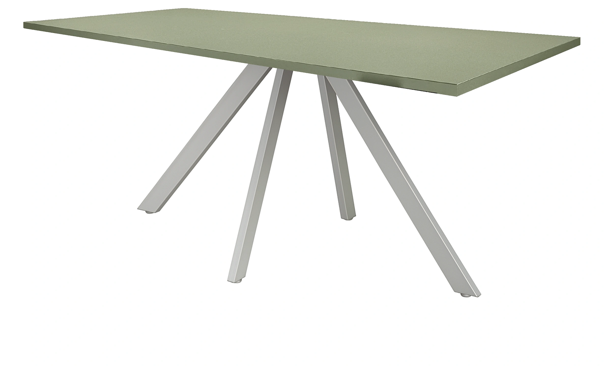 Spinpoot Kantinetafel recht 120x80cm Aluminium Pine