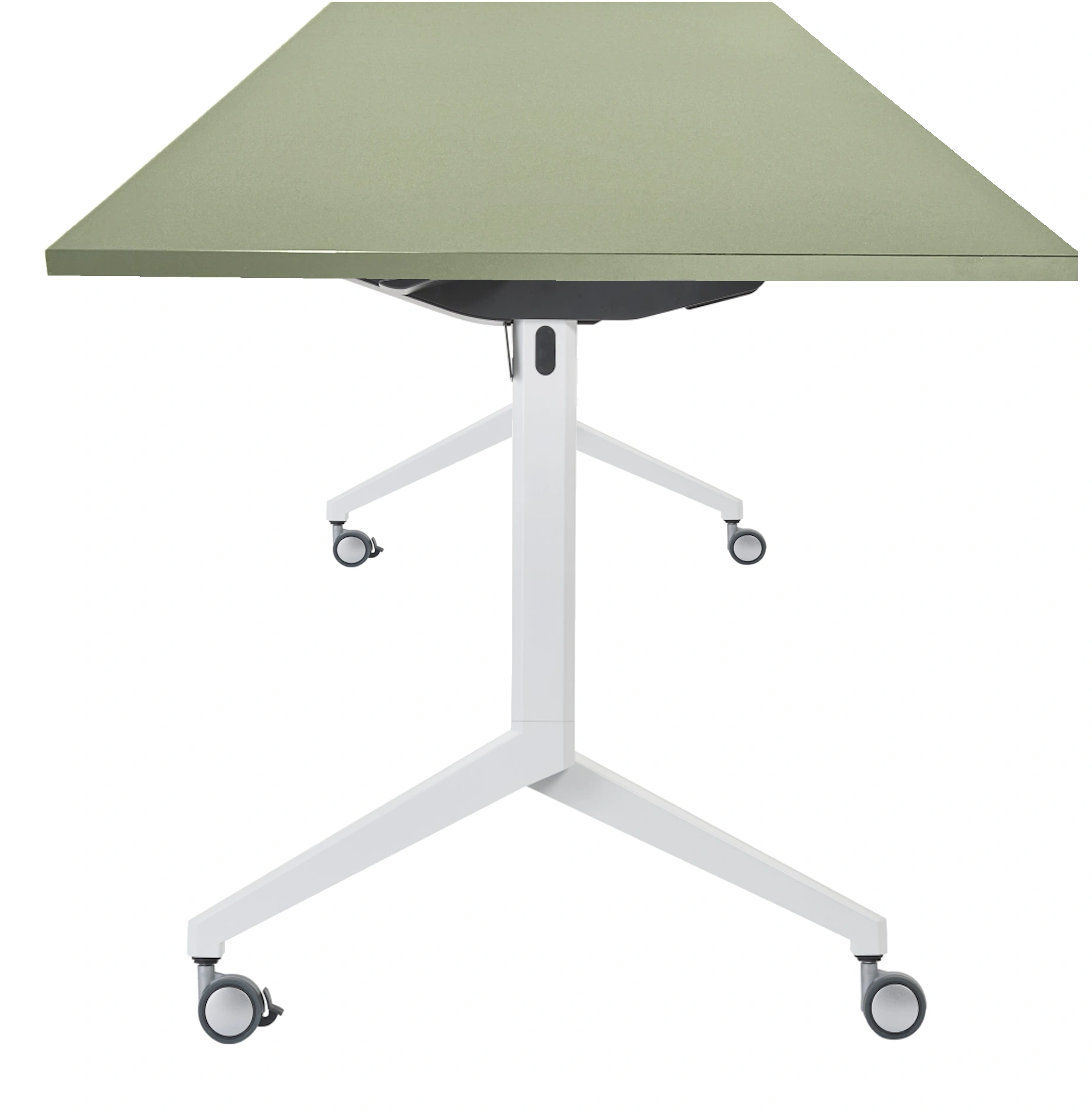 Inklapbare en verrijdbare Kantinetafel recht 180x80cm Wit Pine