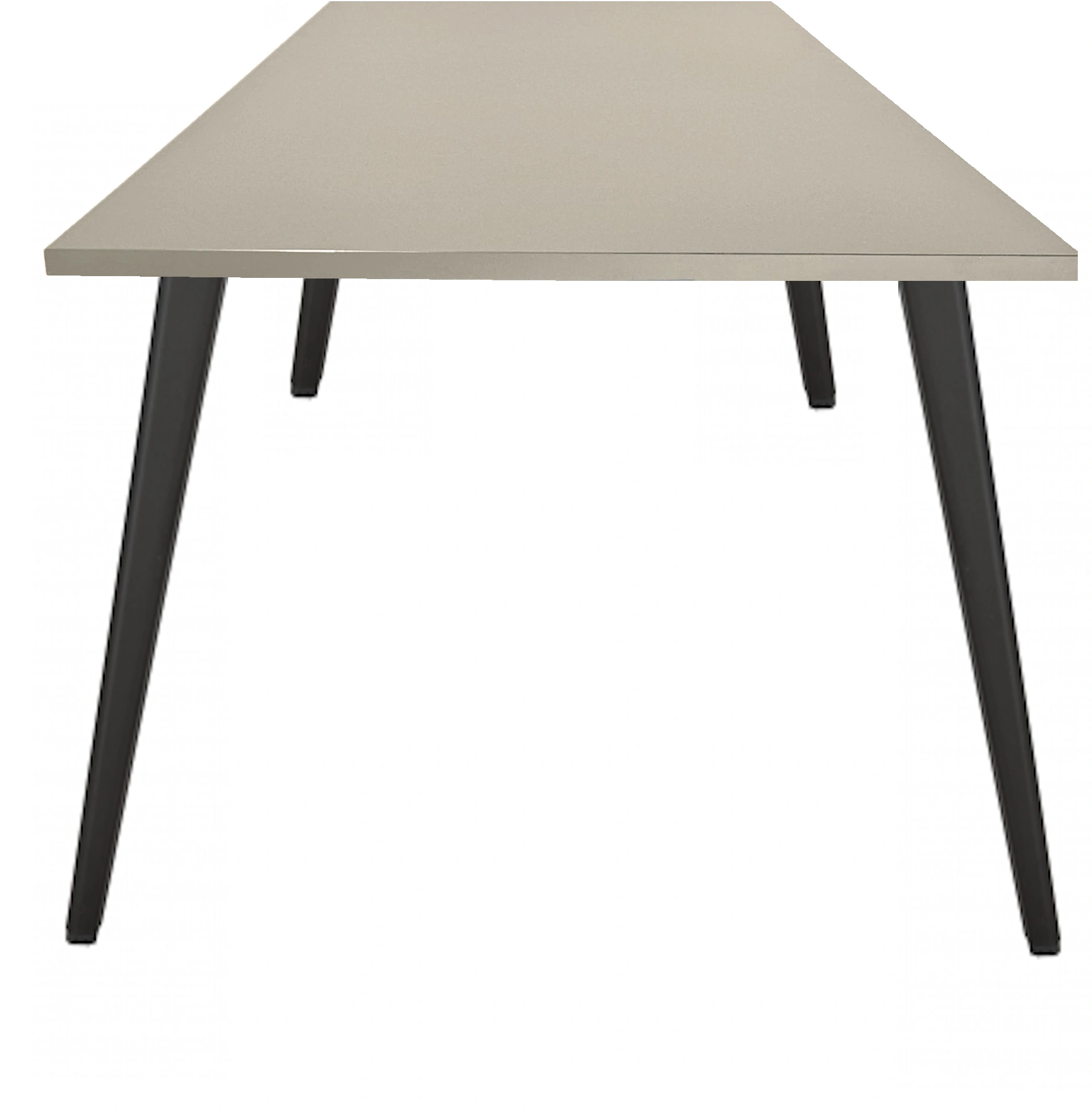 Real-poot Vergadertafel recht 200x100cm Zwart Cuando