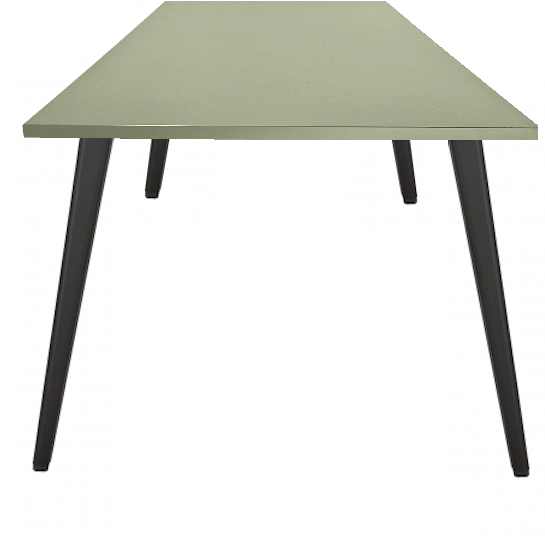 Real-poot Vergadertafel recht 200x100cm Zwart Pine