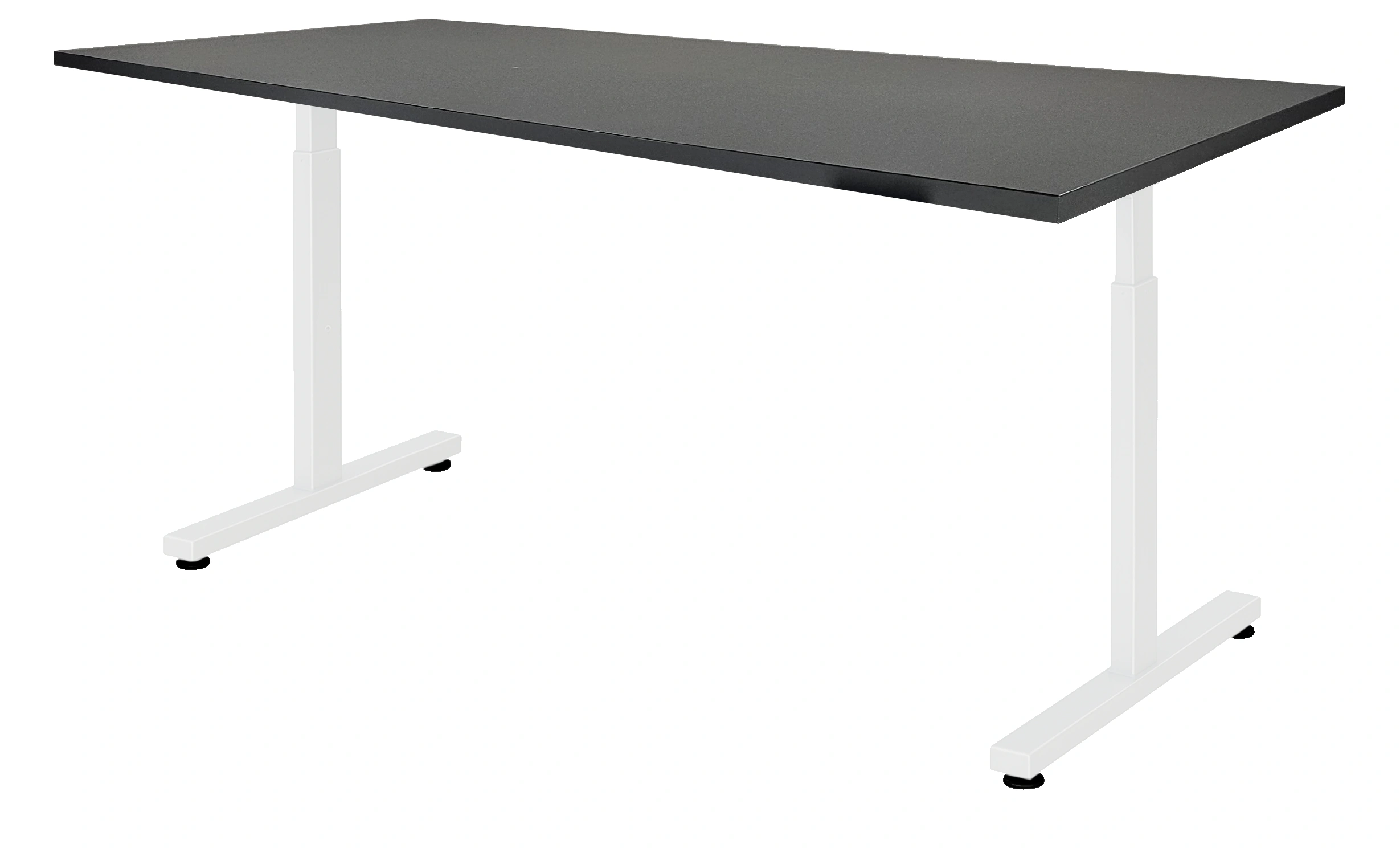 Vamo T-poot Kantinetafel recht 180x80cm Wit Zwart