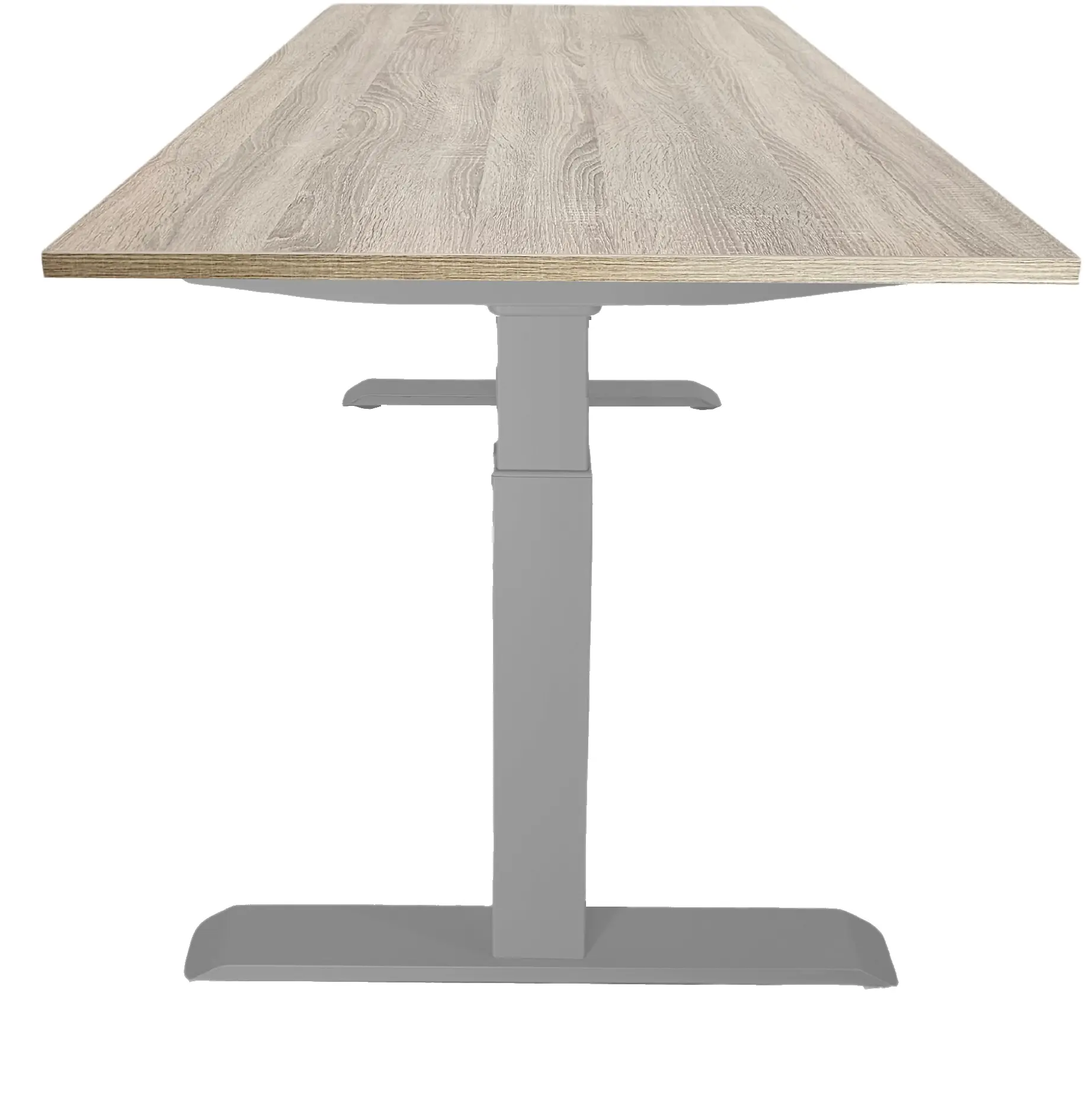 Zit-Sta Bureau Slinger Verstelbaar 200x80cm Aluminium - Midden eiken