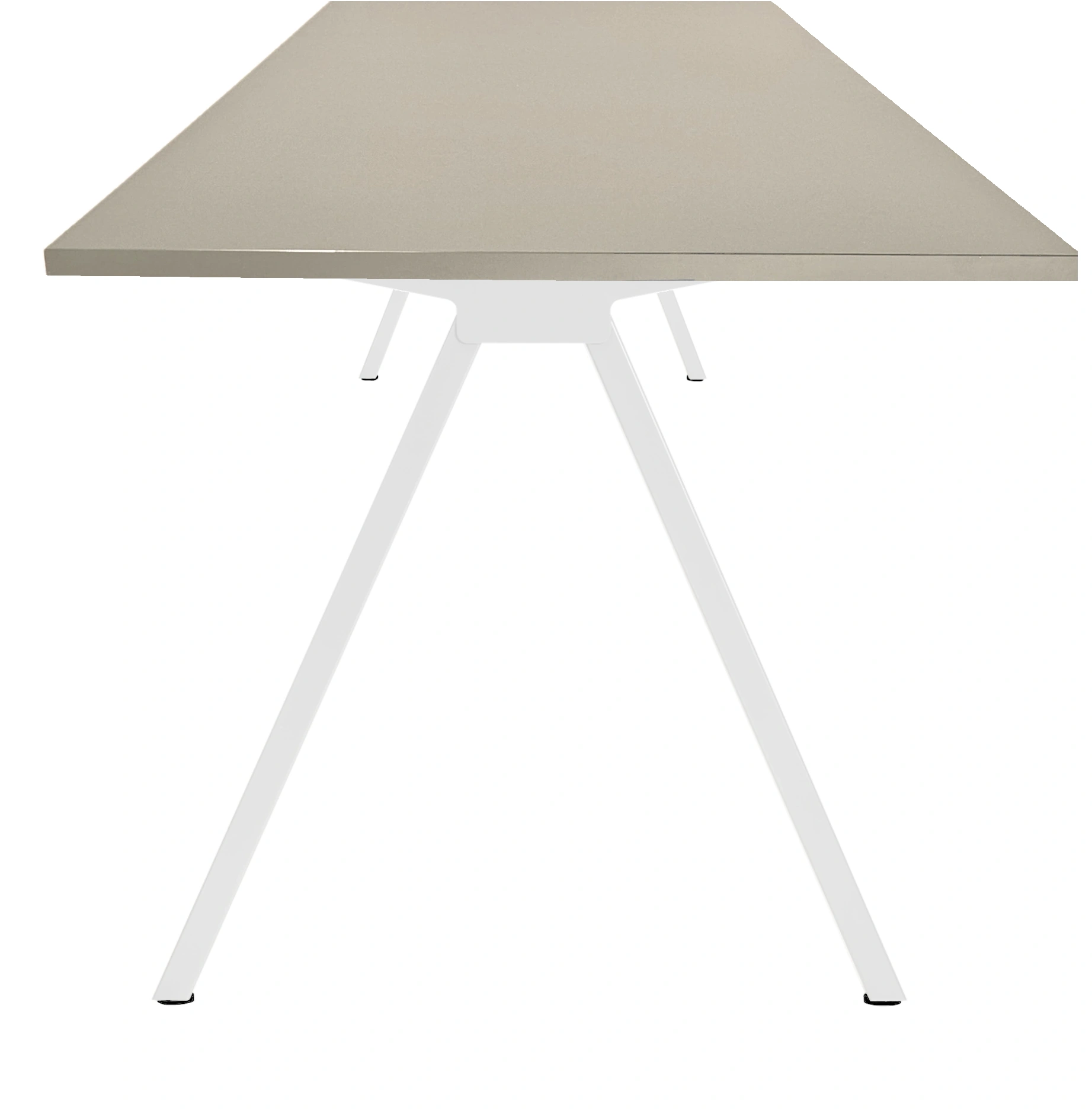 V-poot Vergadertafel recht 160x80cm Wit Cuando