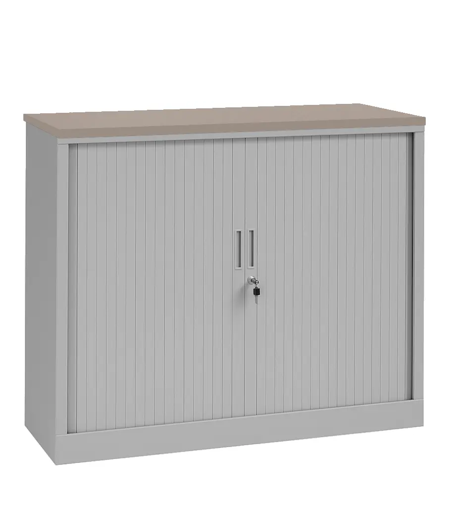 Roldeurkast Aluminium 118 x 120 x 43 cm Met topblad Cuando