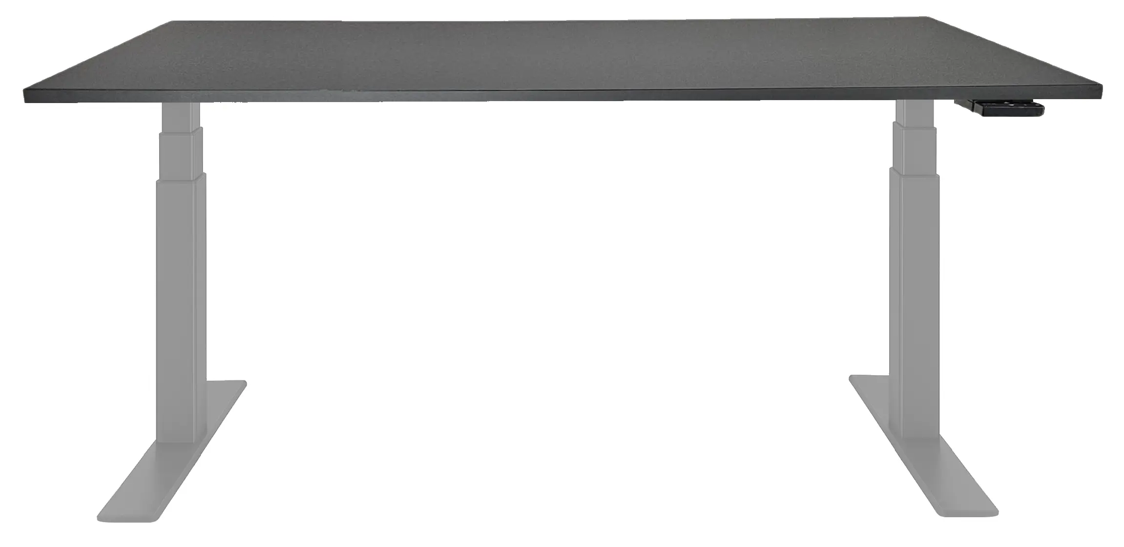 Zit-Sta Bureau Elektrisch 'Deluxe' NPR-1813 180x80cm Aluminium - Zwart