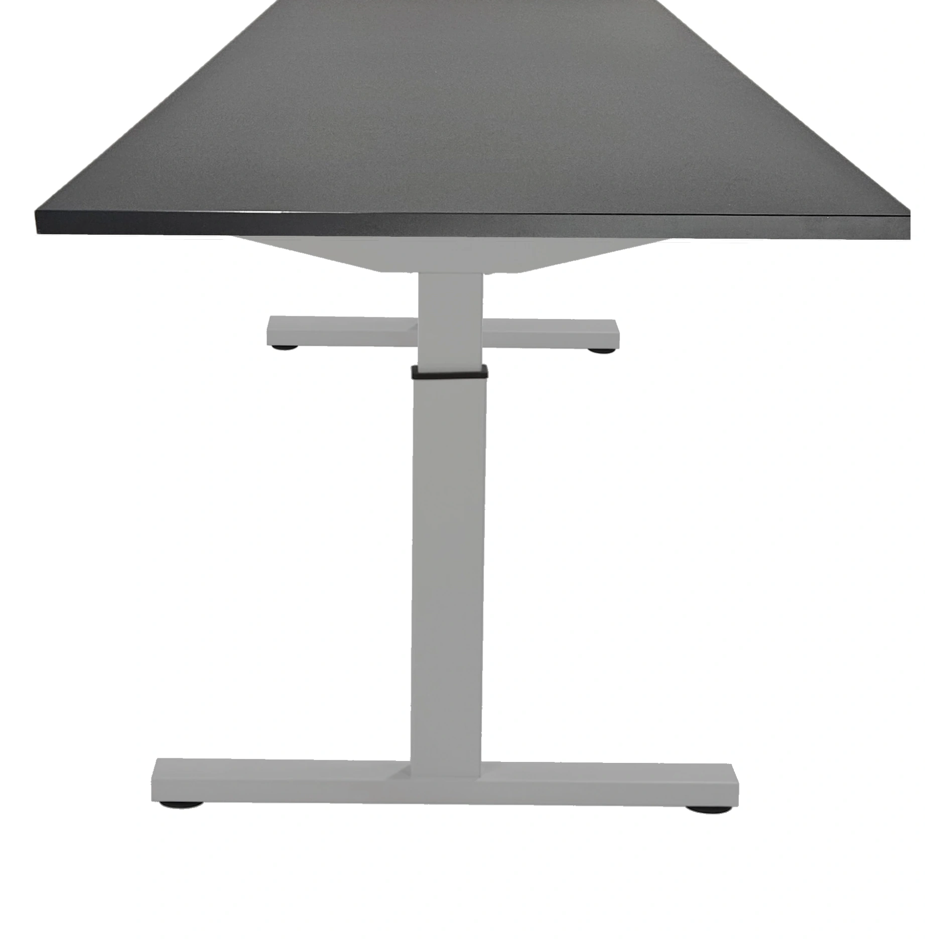 Vamo T-poot Vergadertafel recht 200x100cm Aluminium Zwart