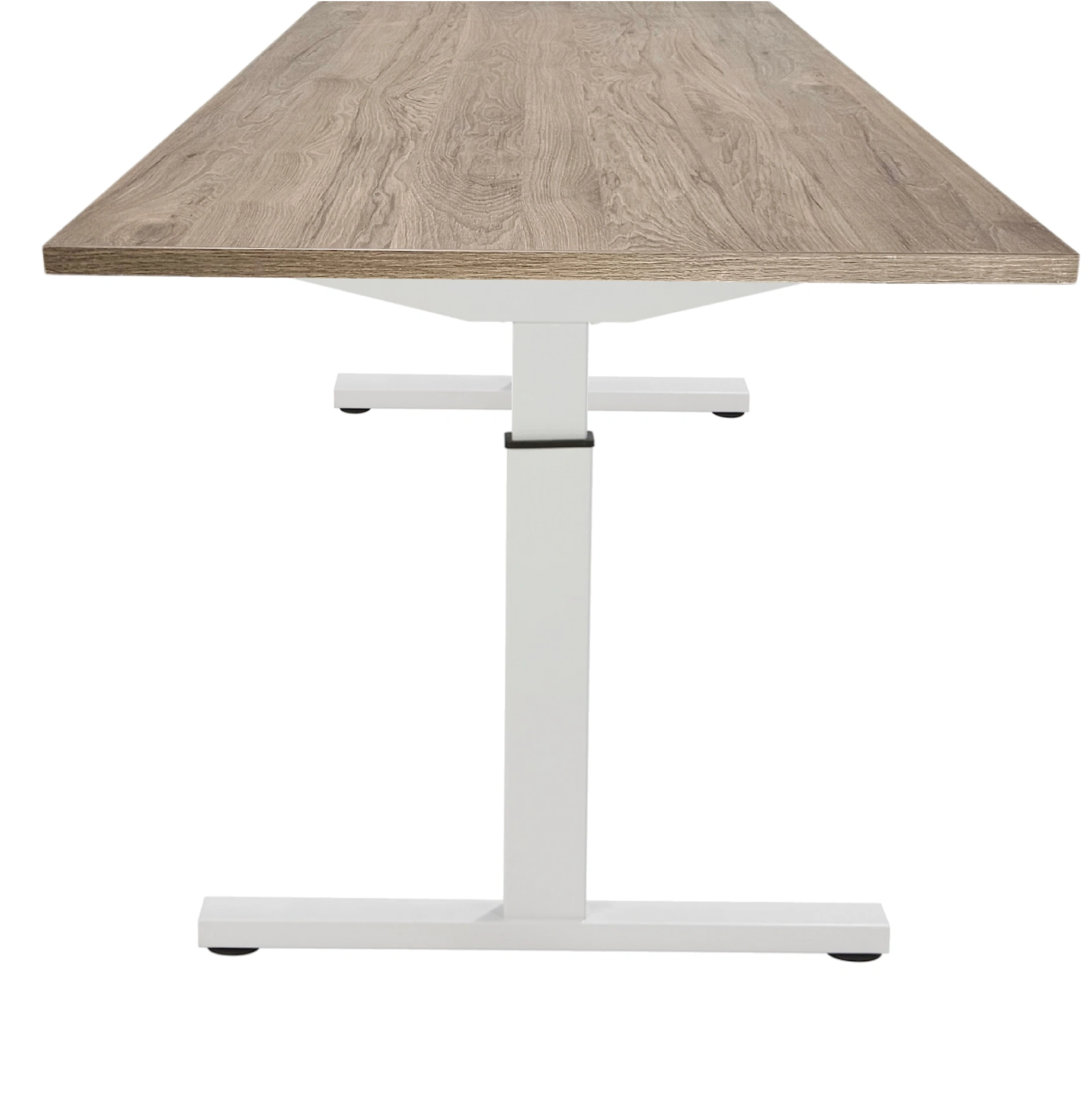 Vamo T-poot Vergadertafel recht 200x100cm Wit Hickory Noten