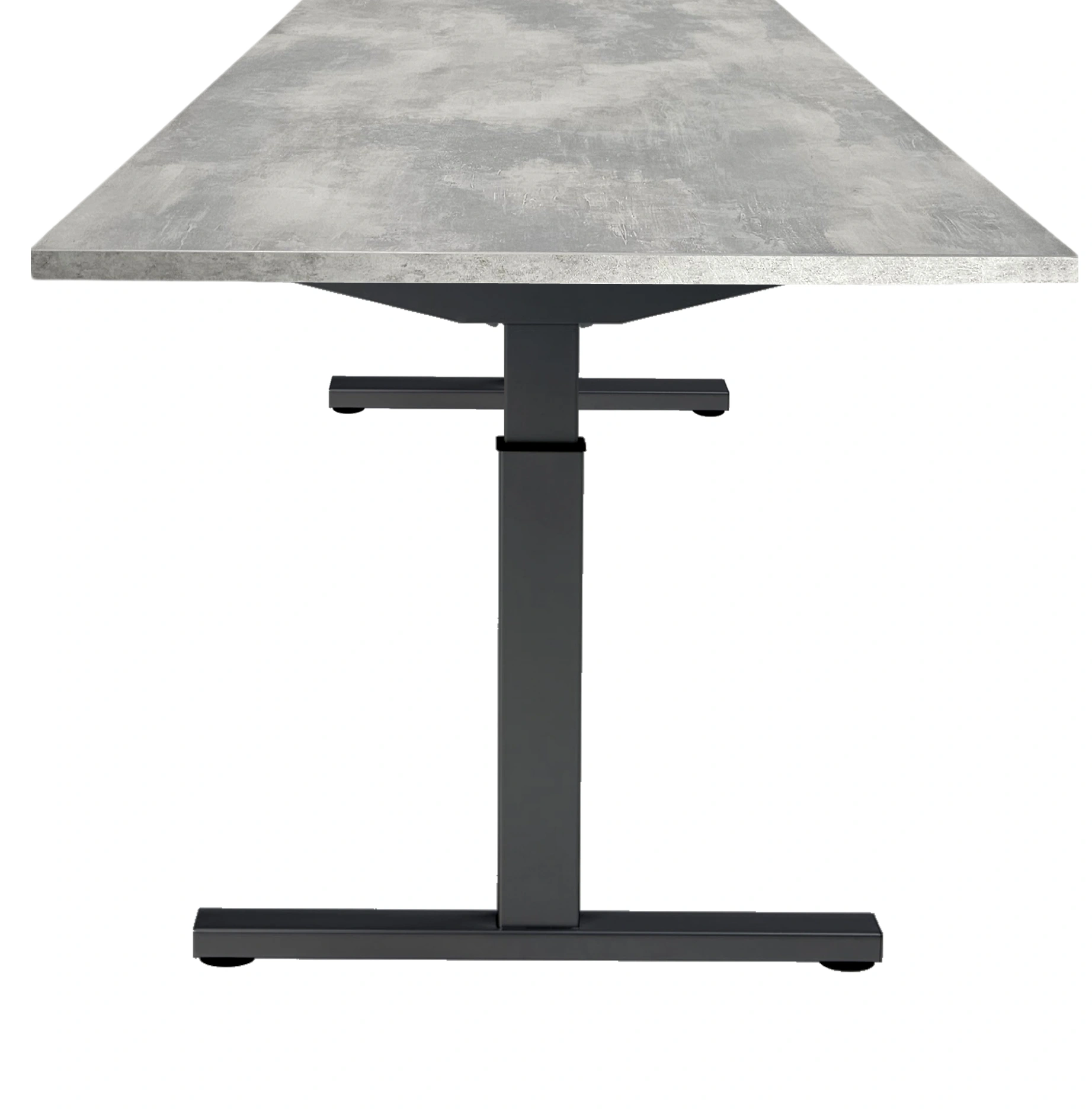 Verstelbaar Bureau Vamo T-poot 120x80cm Zwart Oxyd