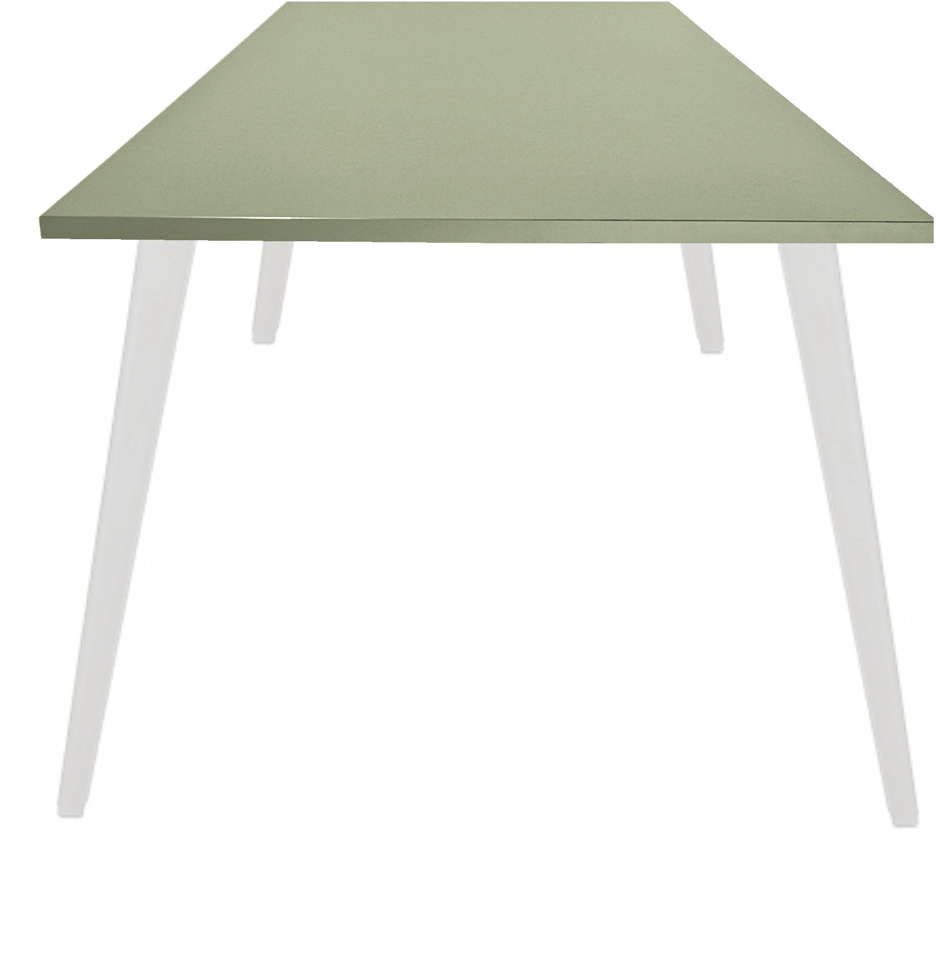 Real-poot Vergadertafel recht 200x100cm Wit Pine