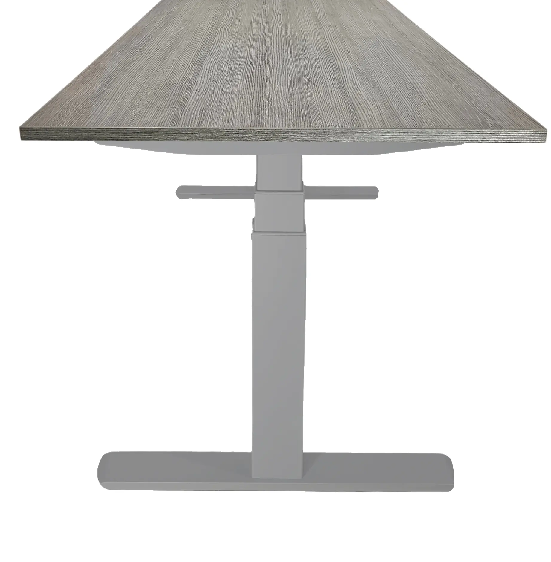 Zit-Sta Bureau Elektrisch 'Deluxe' NPR-1813 140x80cm Aluminium - Bruin eiken