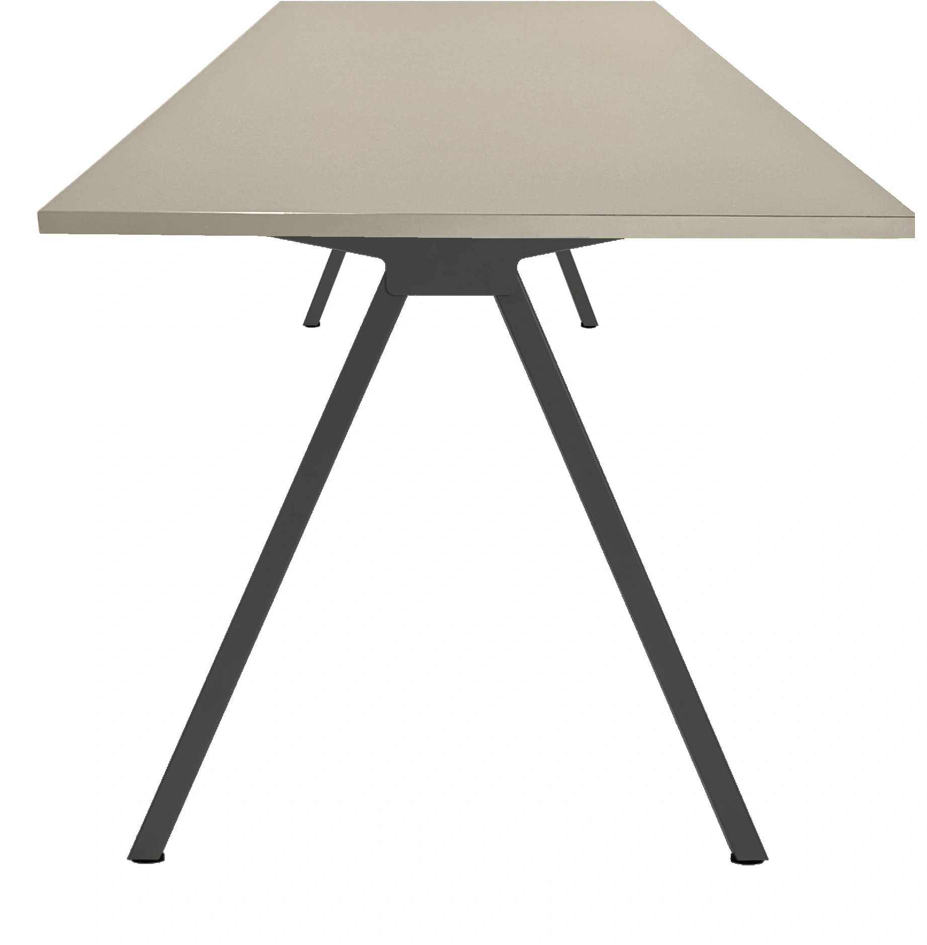 V-poot Vergadertafel recht 200x100cm Zwart Cuando