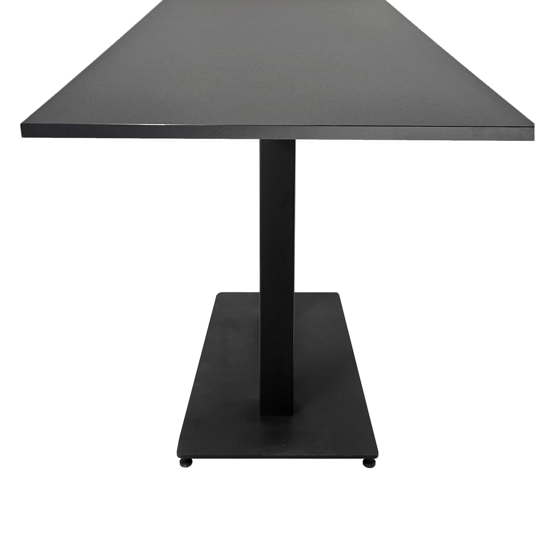 Lage Horecatafel met kolompoot 120x80cm Zwart Zwart