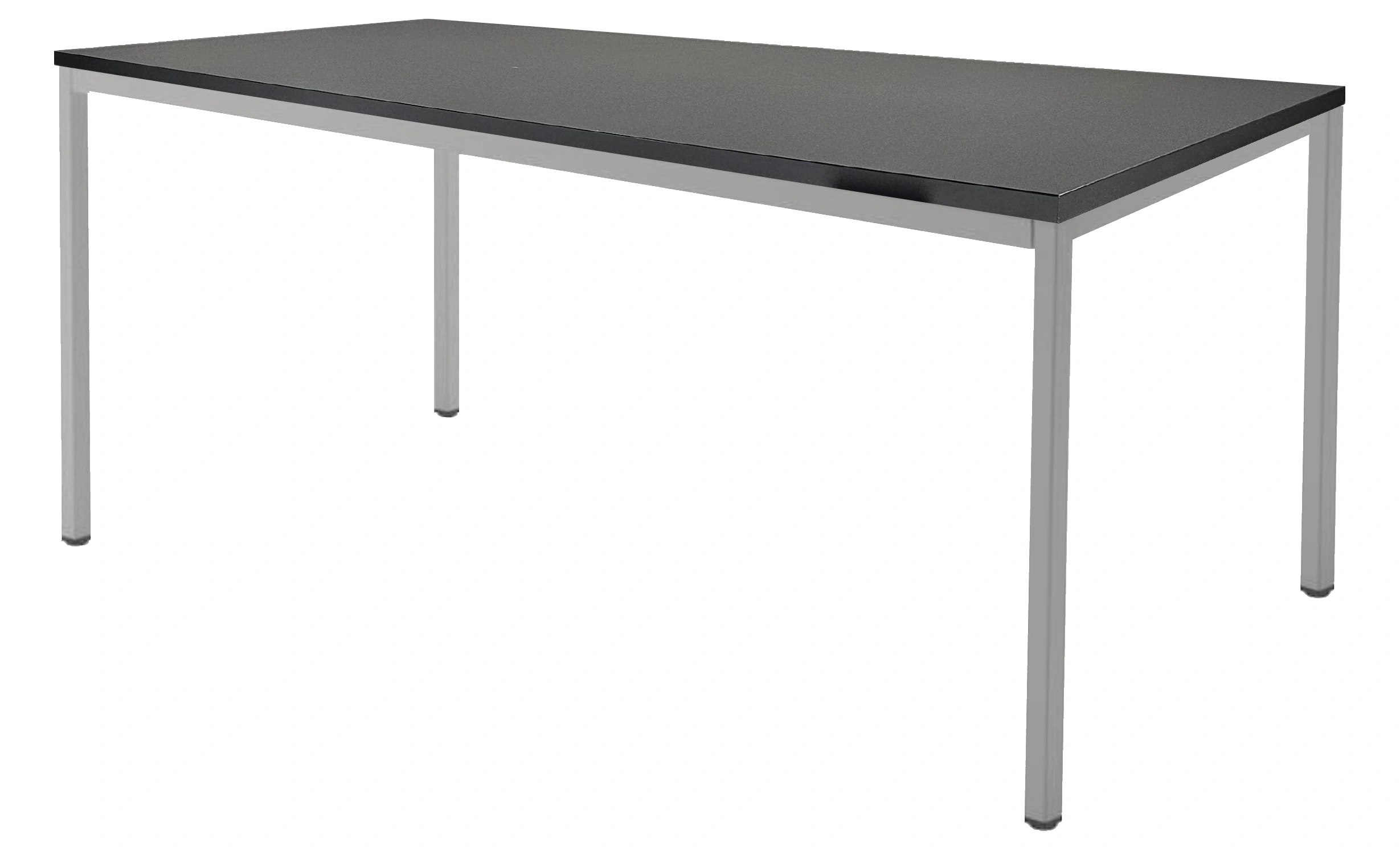 Budget 4-poots Vergadertafel recht 140x80cm Aluminium Zwart