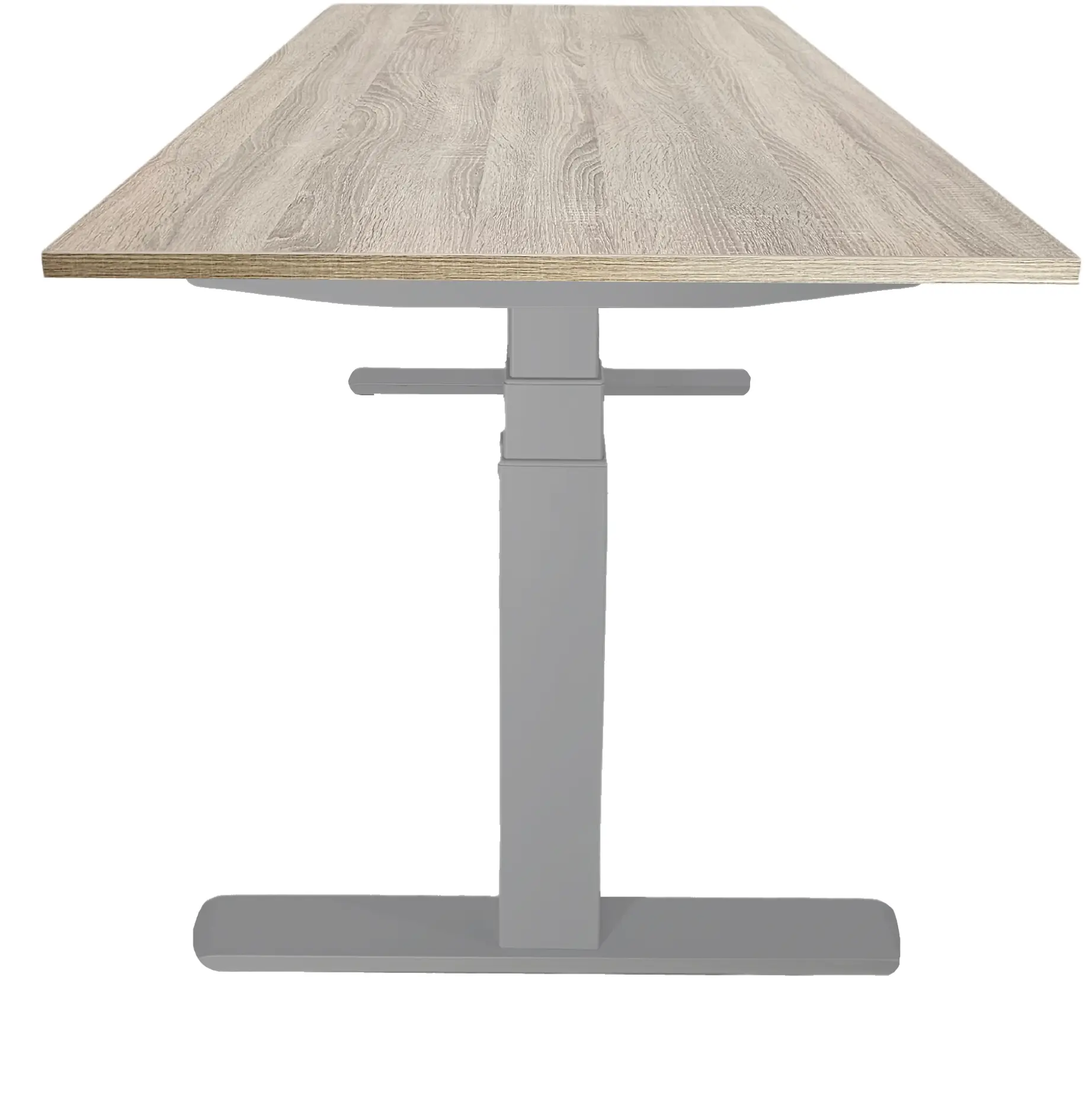 Zit-Sta Bureau Elektrisch 'Deluxe' NPR-1813 200x80cm Aluminium - Midden eiken