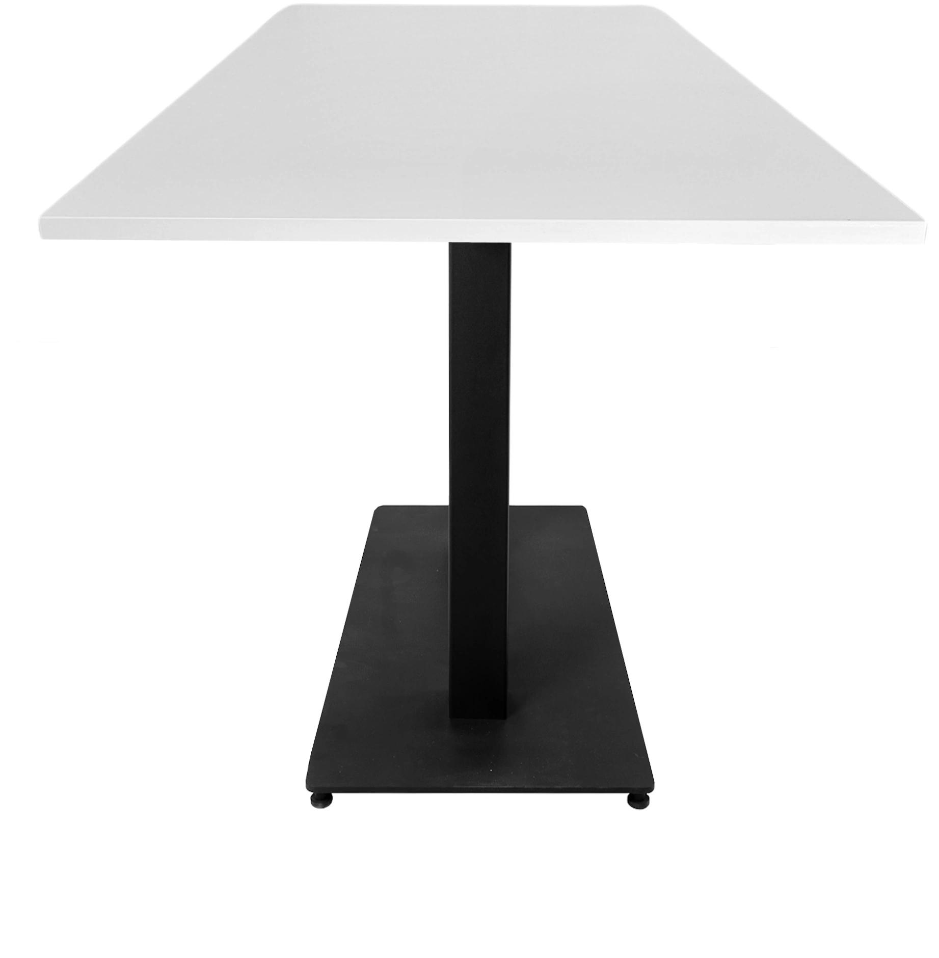 Kolompoot  Vergadertafel recht 160x80cm Zwart Wit