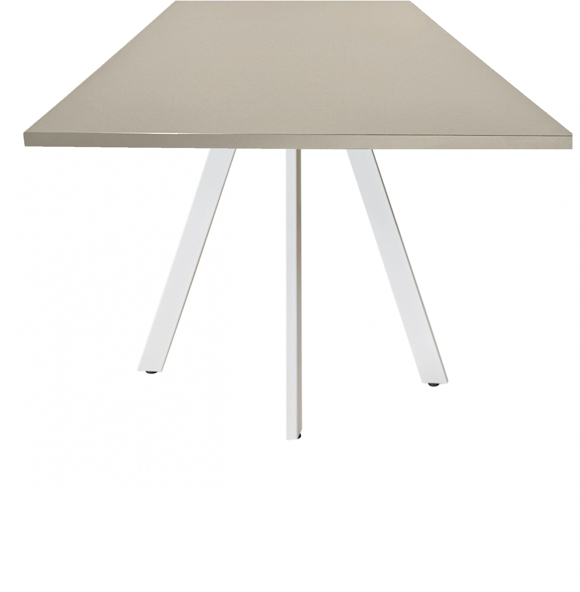 Spinpoot Vergadertafel recht 140x80cm Wit Cuando