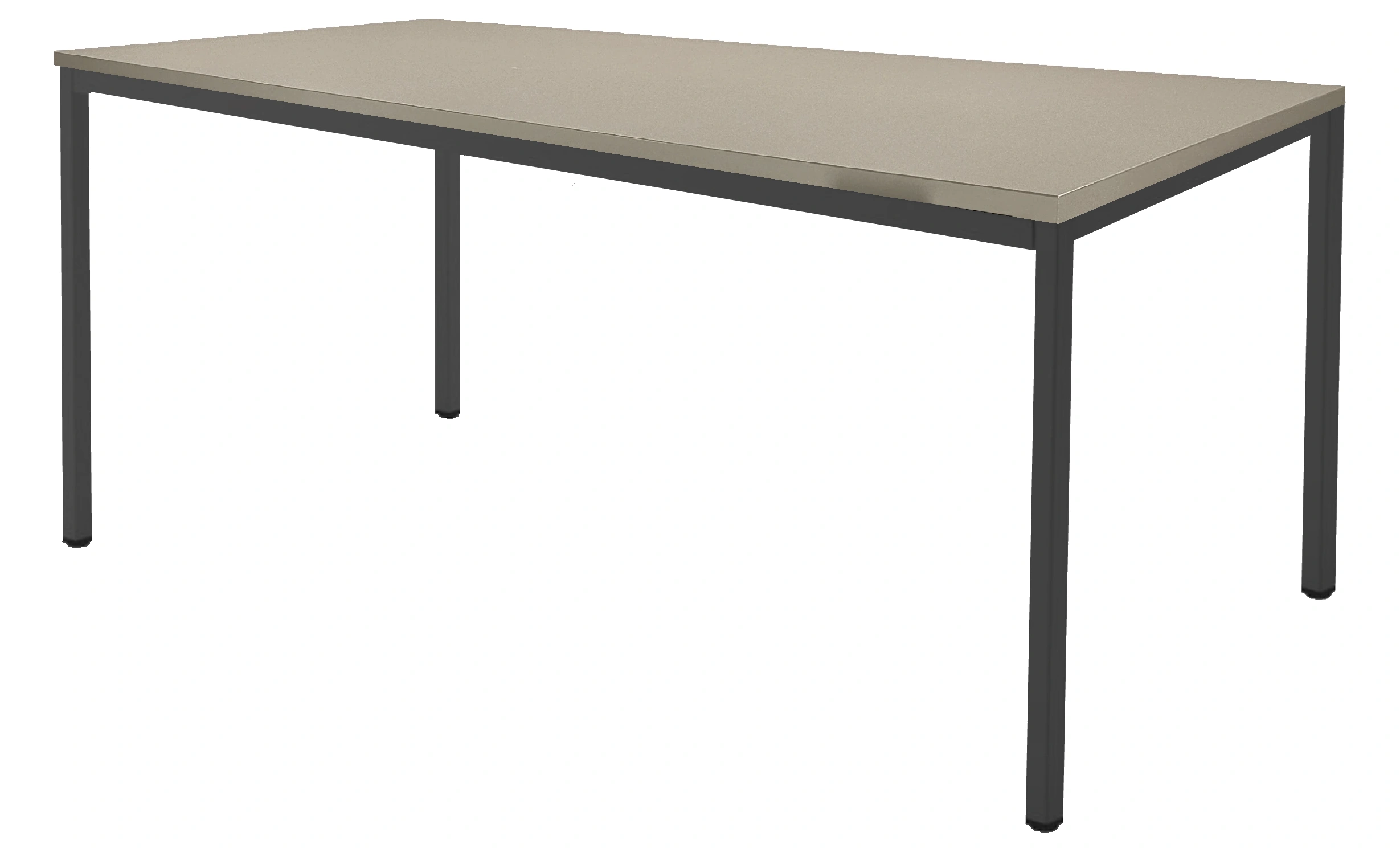 Budget 4-poots Vergadertafel recht 200x100cm Zwart Cuando