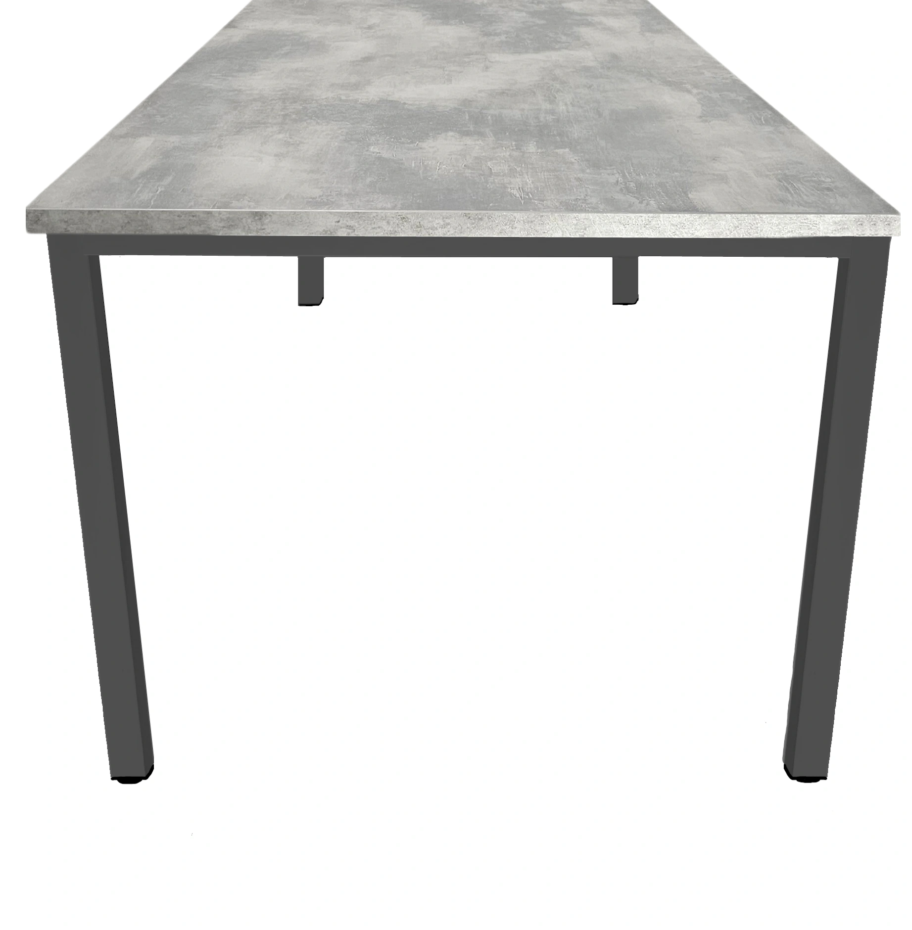 Budget 4-poots Vergadertafel recht 120x80cm Zwart Oxyd
