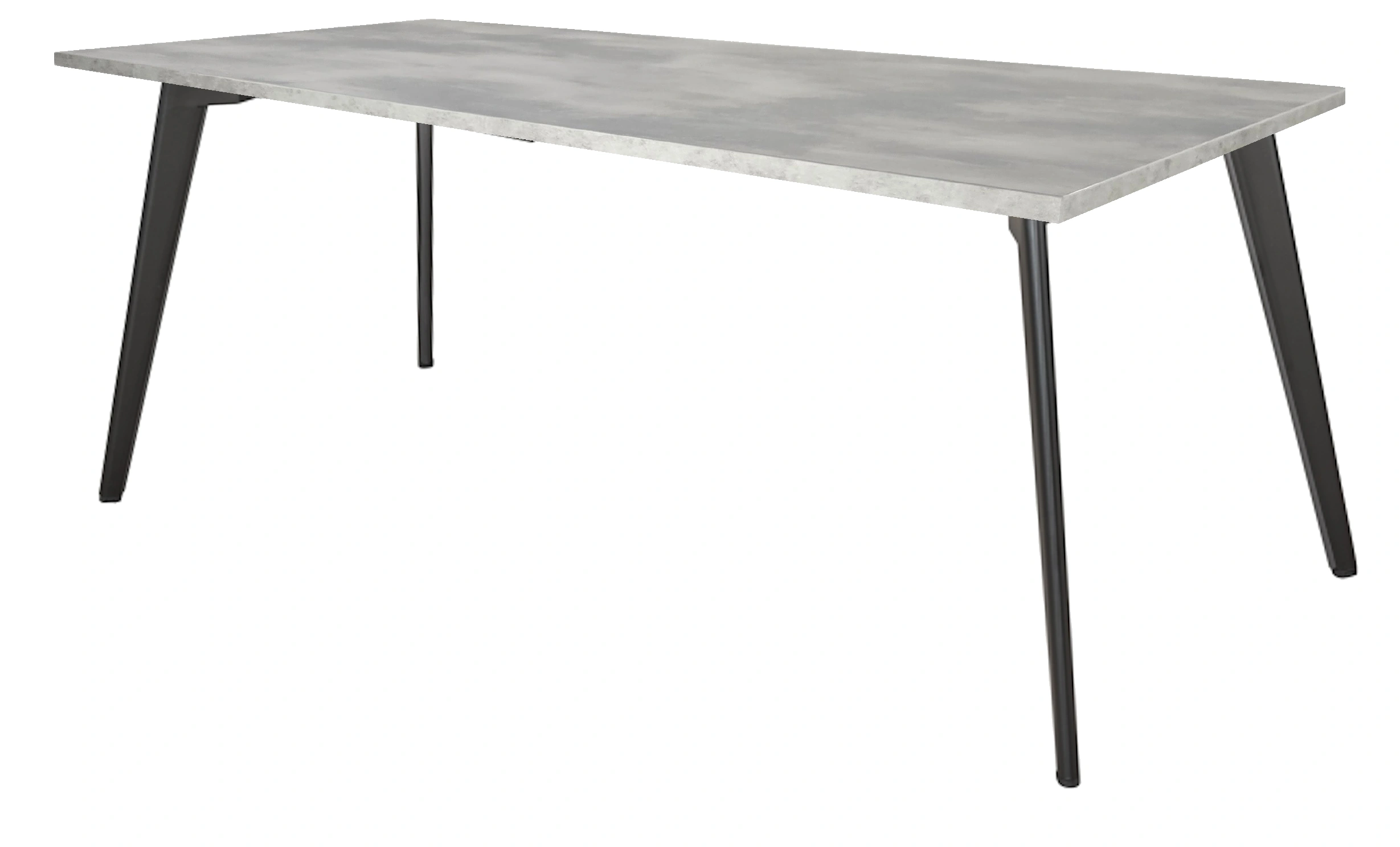 Real-poot Vergadertafel recht 120x80cm Zwart Oxyd