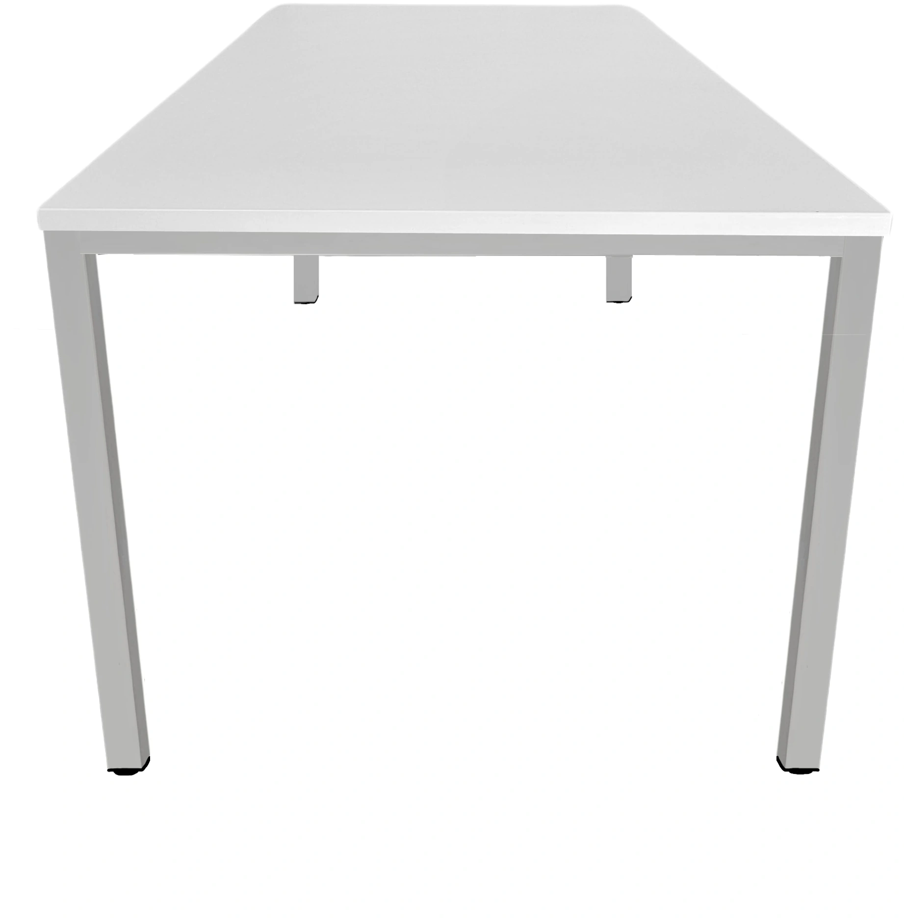 Budget 4-poots Vergadertafel recht 200x100cm Aluminium Wit
