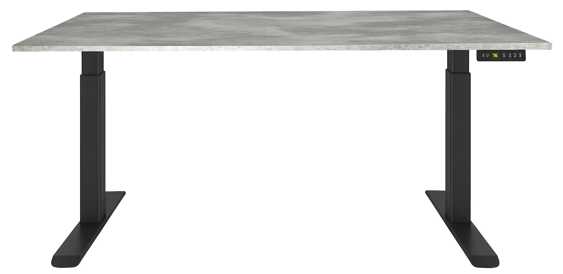 Zit-Sta Bureau Elektrisch 'Basic' 160x80cm Zwart - Oxyd