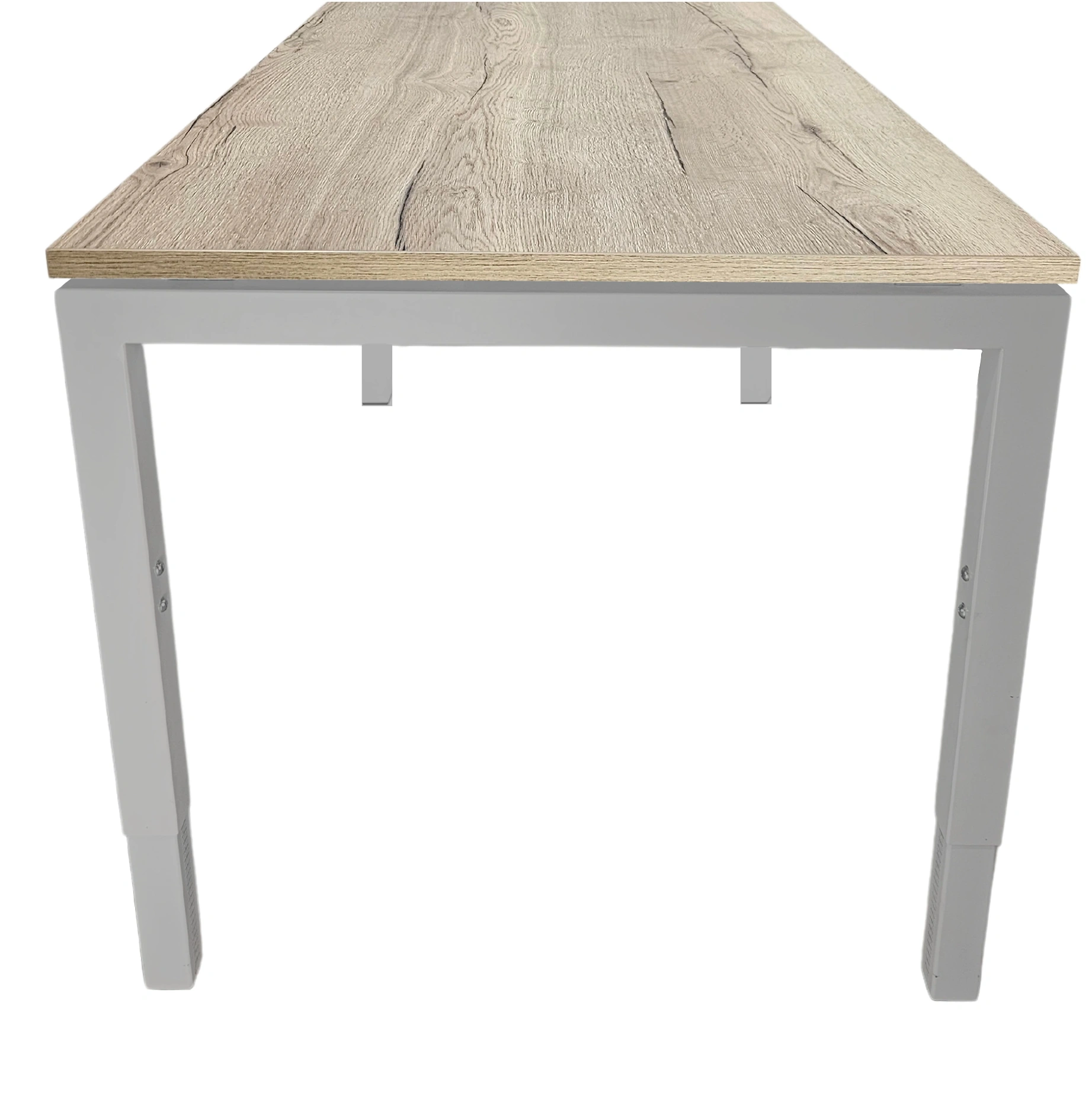 Verstelbaar Bureau Vida 4-poots 120x80cm Aluminium Natuur eiken
