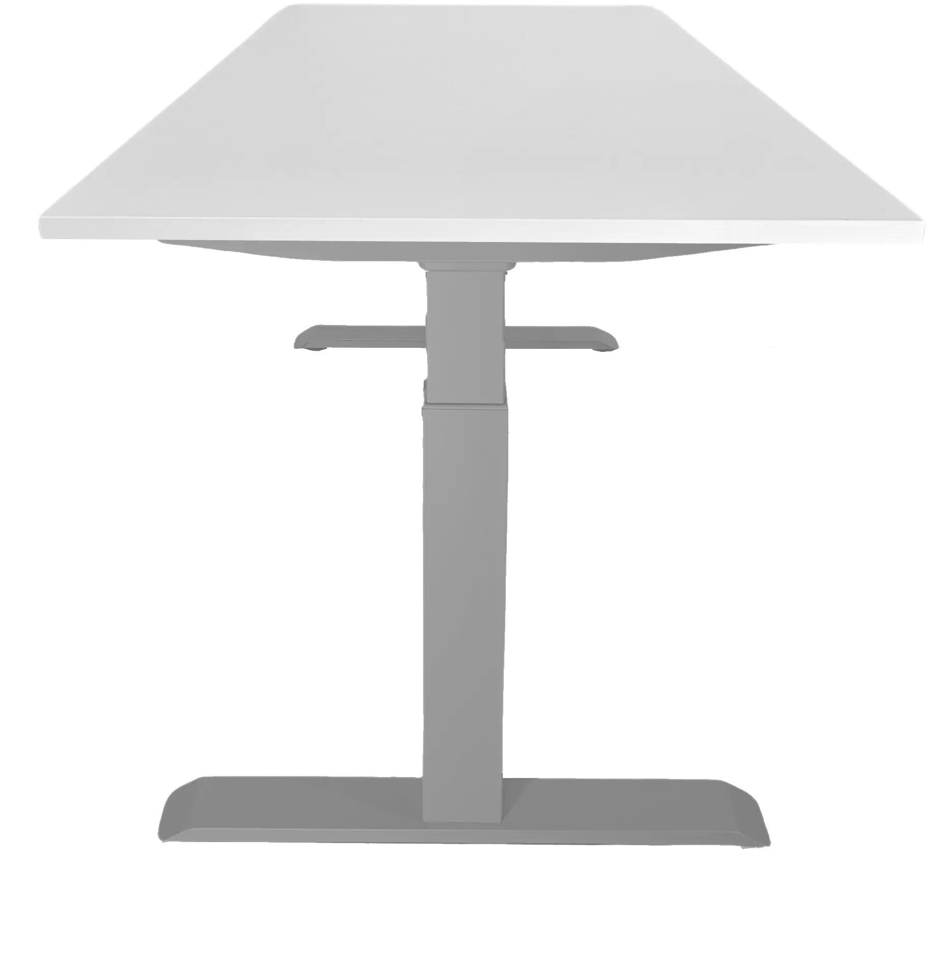 Zit-Sta Bureau Elektrisch 'Basic' 160x80cm Aluminium - Wit