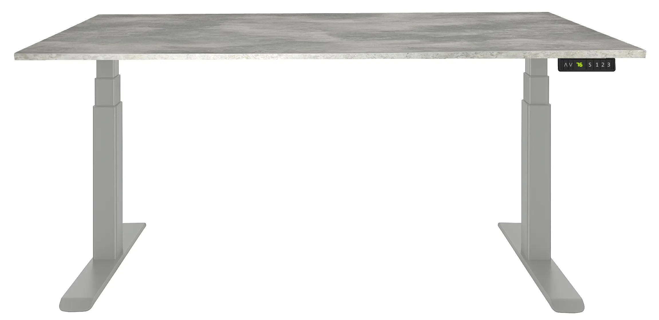 Zit-Sta Bureau Elektrisch 'Professional' EN-527 160x80cm Aluminium - Oxyd