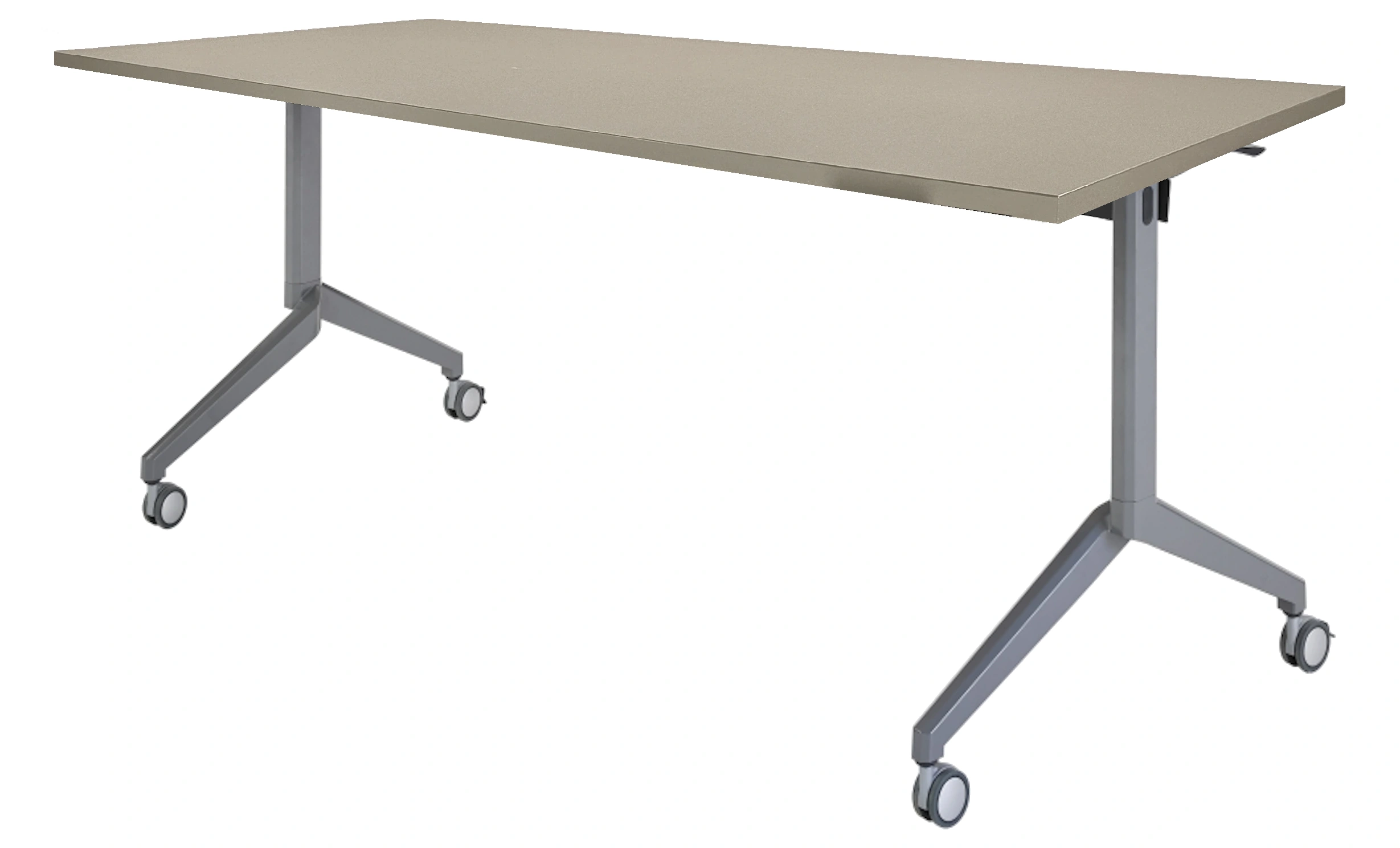 Inklapbare en verrijdbare Kantinetafel recht 160x80cm Aluminium Cuando