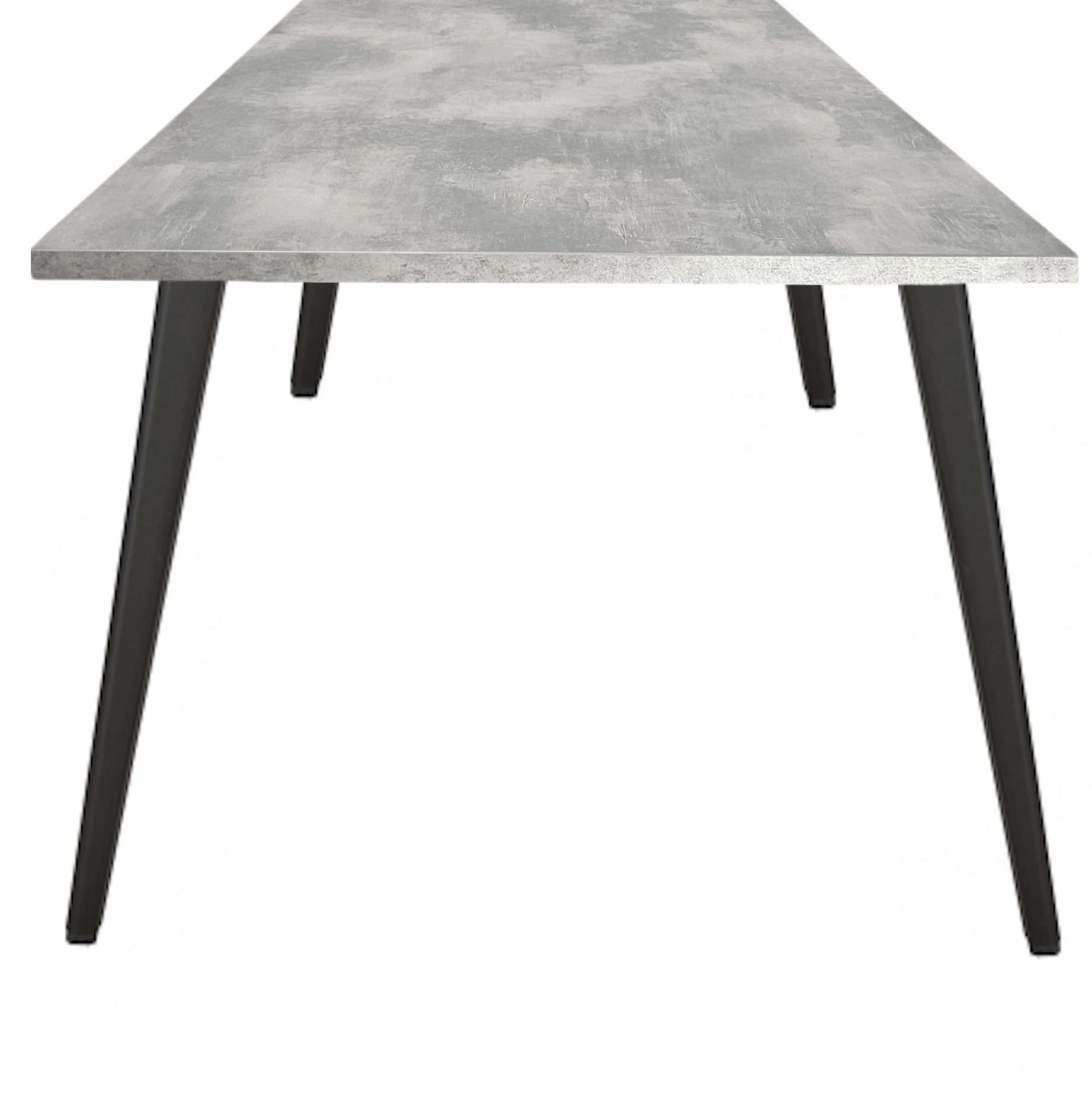 Real-poot Vergadertafel recht 120x80cm Zwart Oxyd