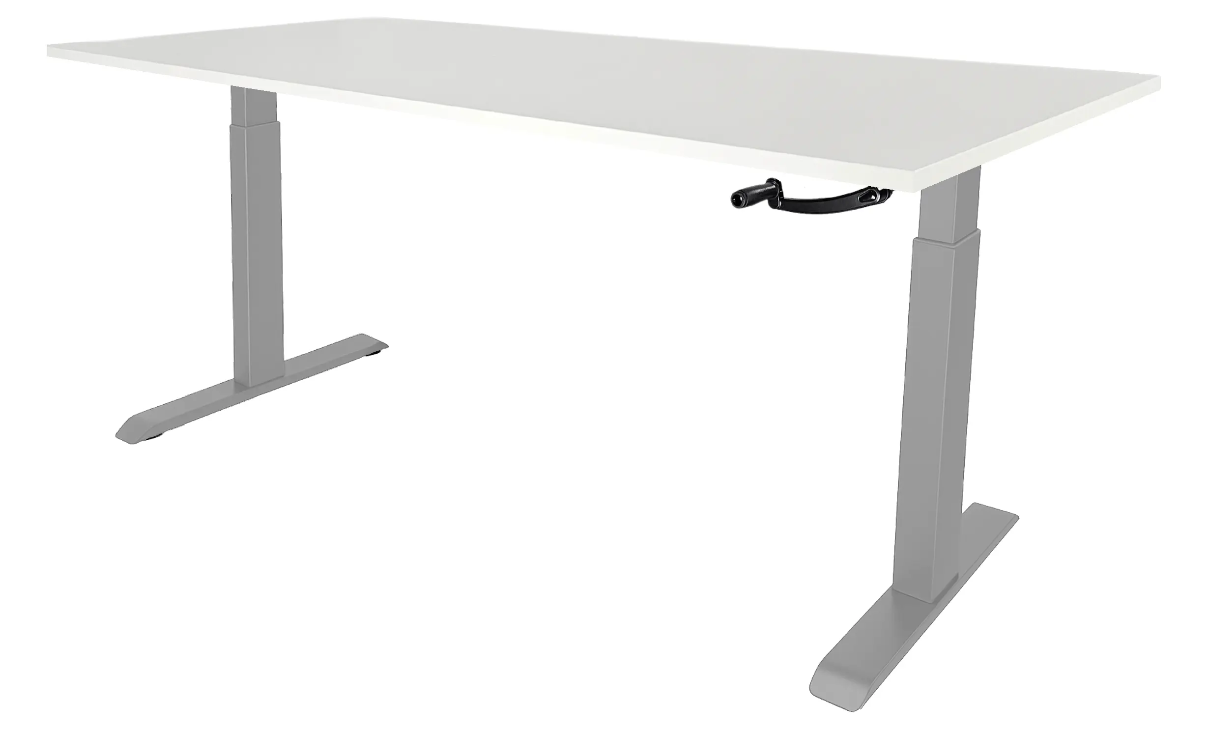 Zit-Sta Bureau Slinger Verstelbaar 160x80cm Aluminium - Wit