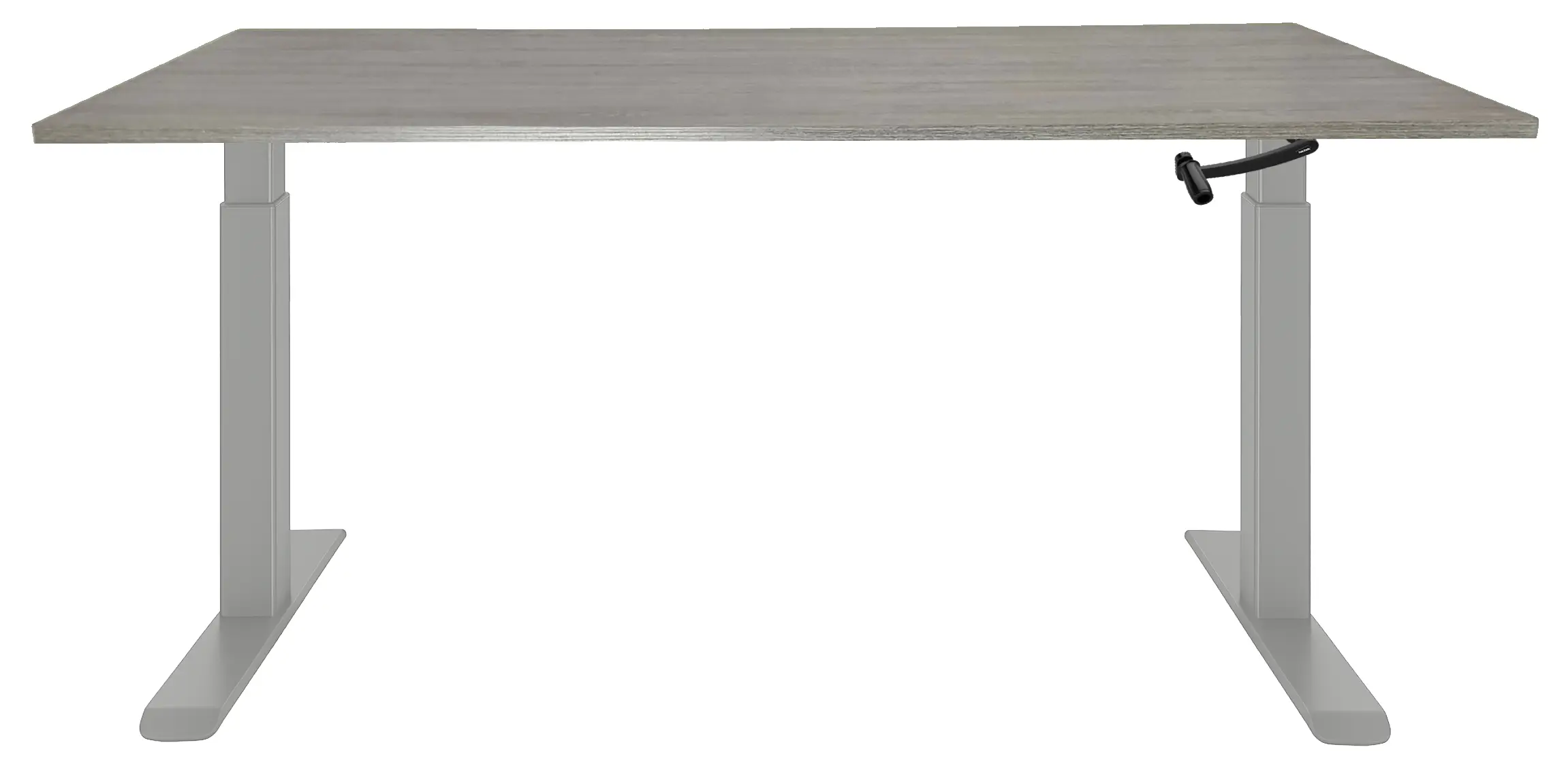 Zit-Sta Bureau Slinger Verstelbaar 120x80cm Aluminium - Bruin eiken