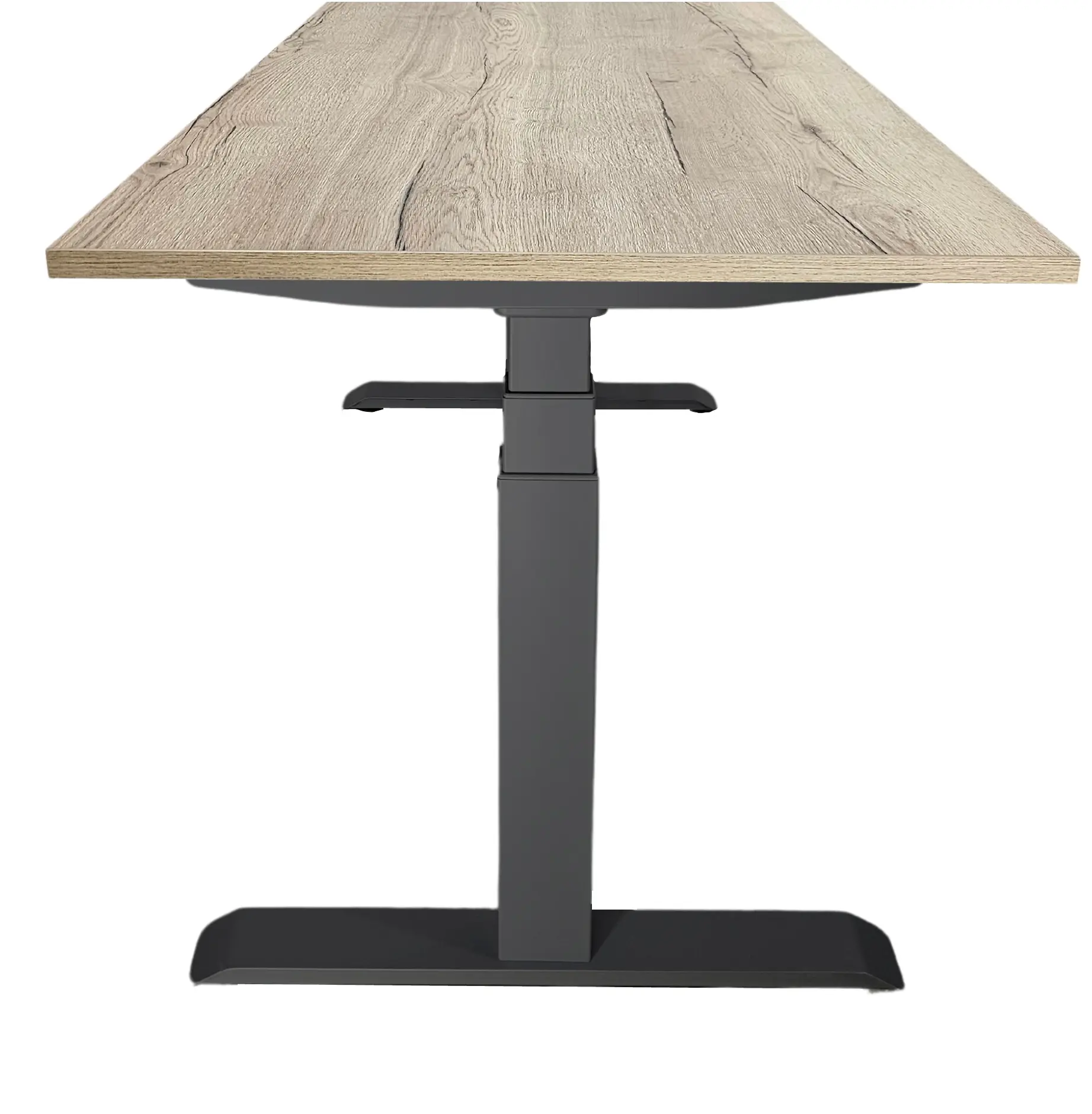 Zit-Sta Bureau Elektrisch 'Professional' EN-527 120x80cm Zwart - Natuur eiken