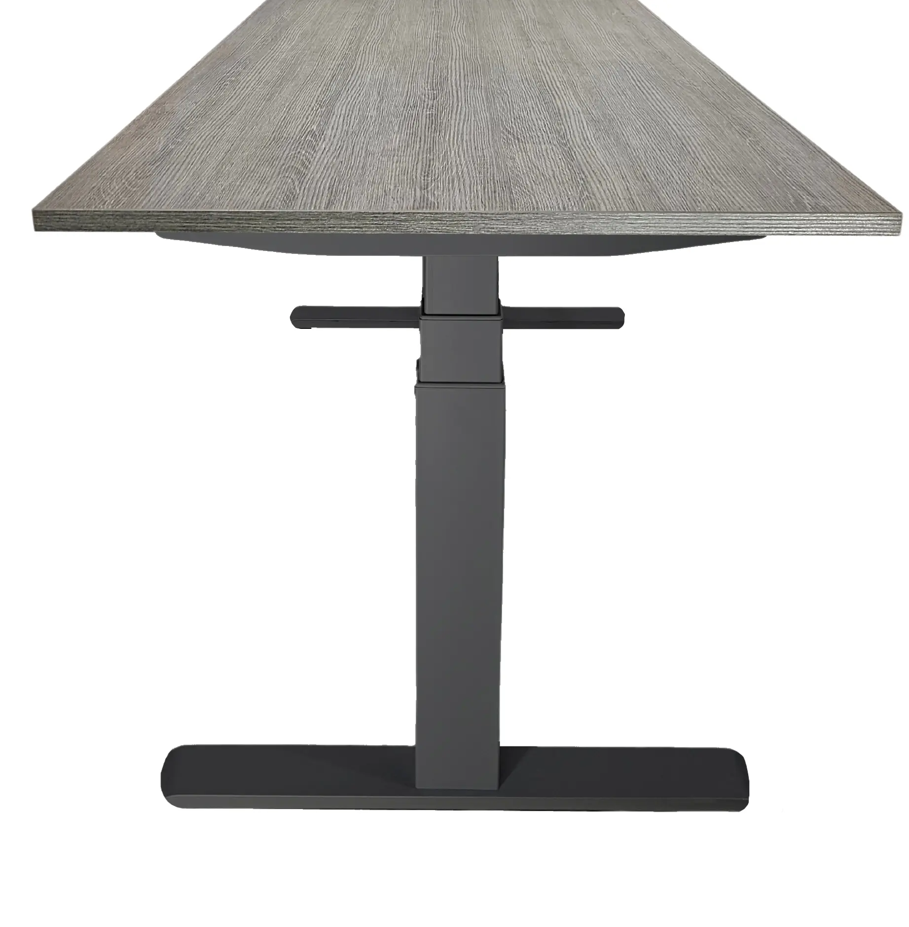 Zit-Sta Bureau Elektrisch 'Deluxe' NPR-1813 200x80cm Zwart - Bruin eiken