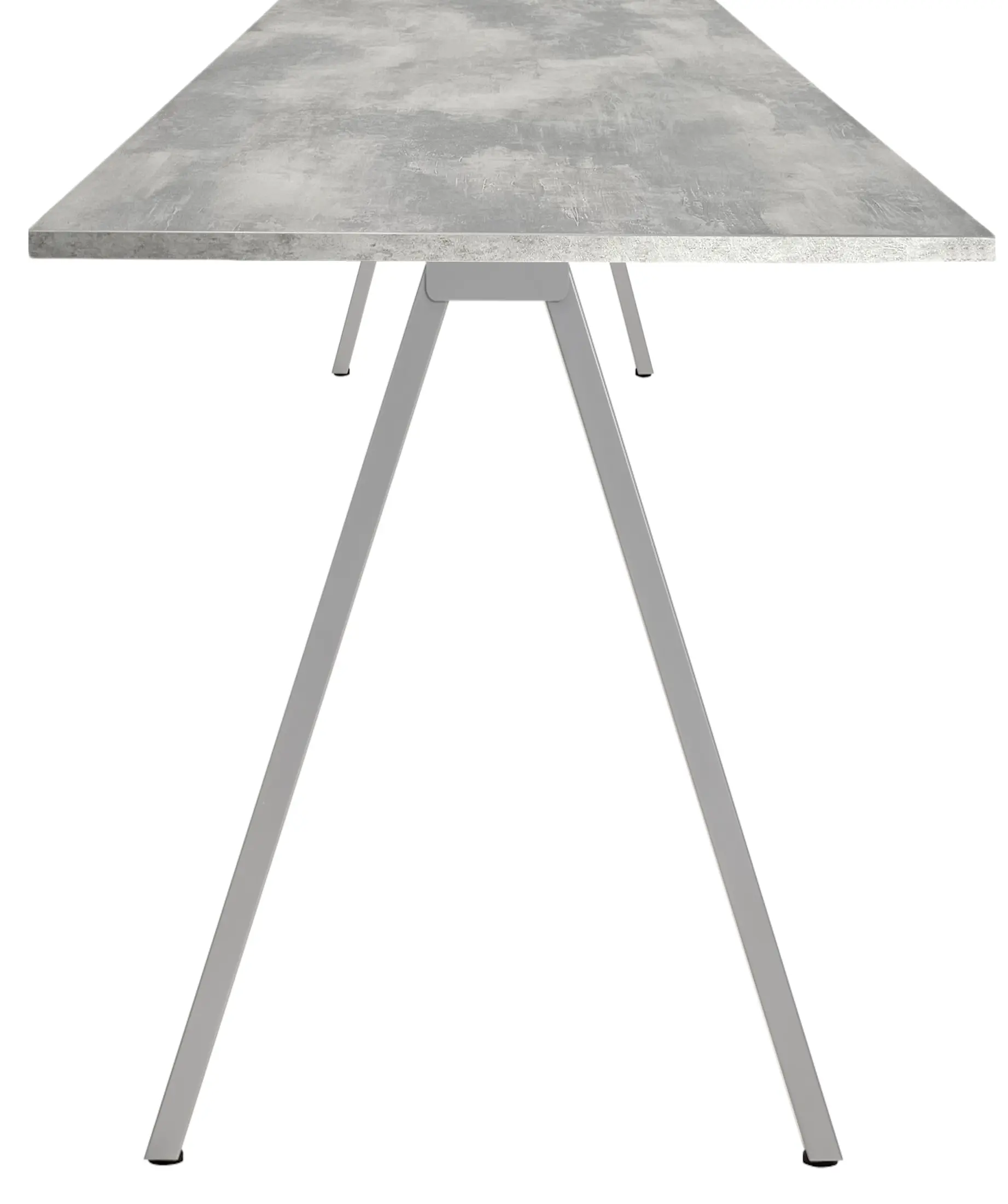 V-poot Bartafel recht 200x100cm Aluminium Oxyd