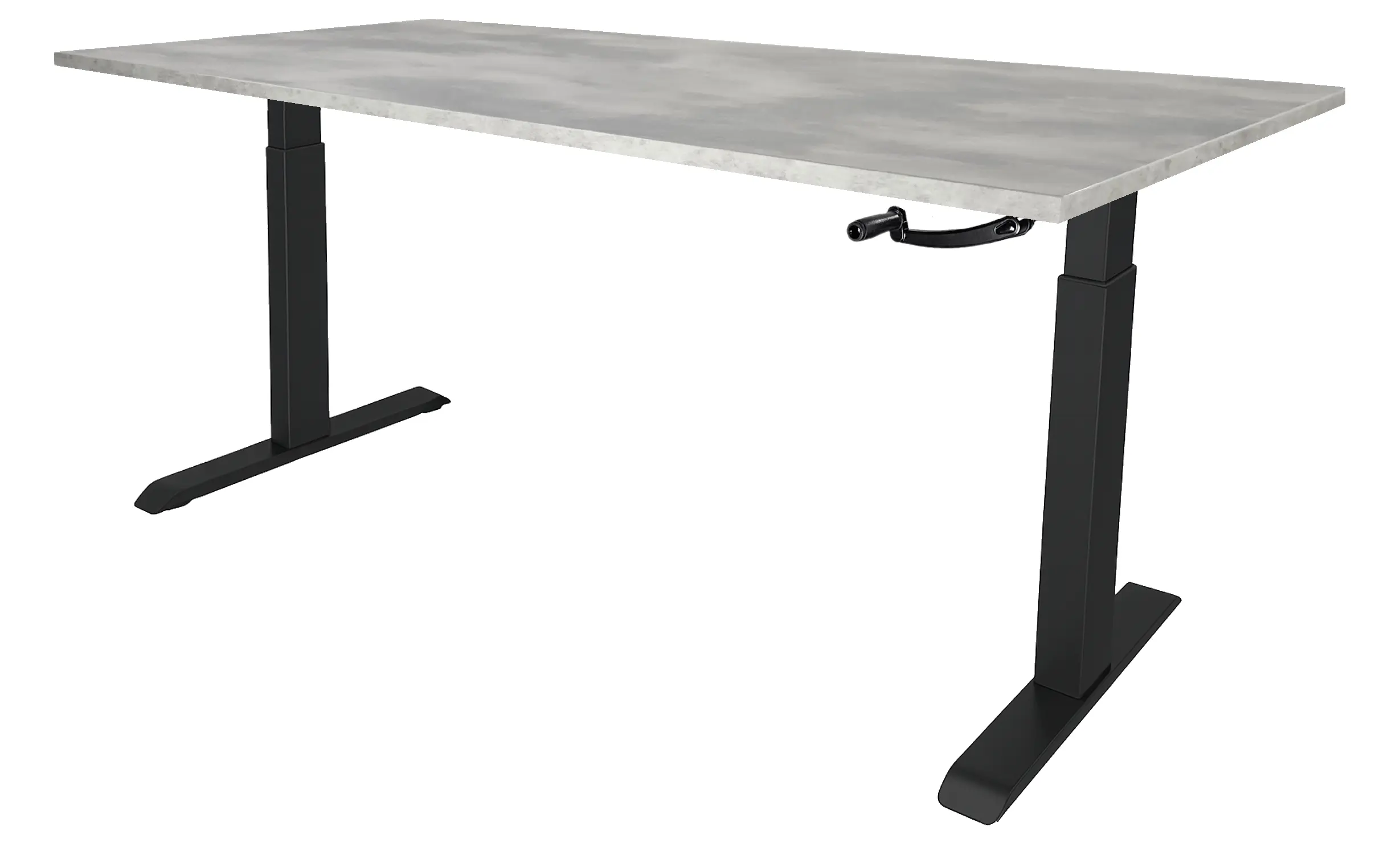 Zit-Sta Bureau Slinger Verstelbaar 160x80cm Zwart - Oxyd
